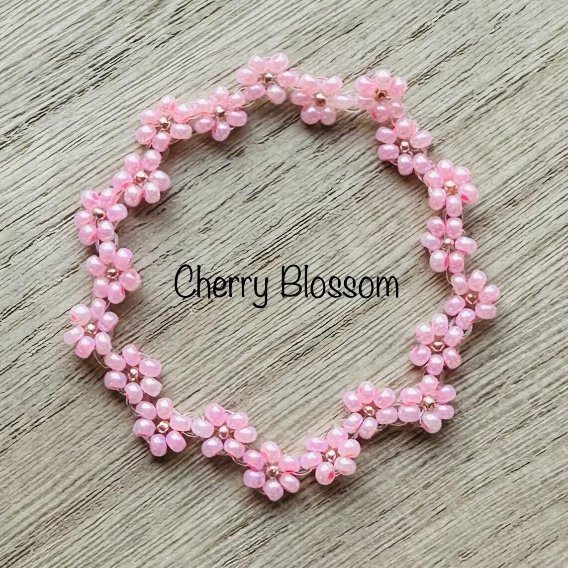 Flower Blossom Bracelet -  in 2023  Blossom bracelet, Spring bracelet,  Bracelets handmade beaded