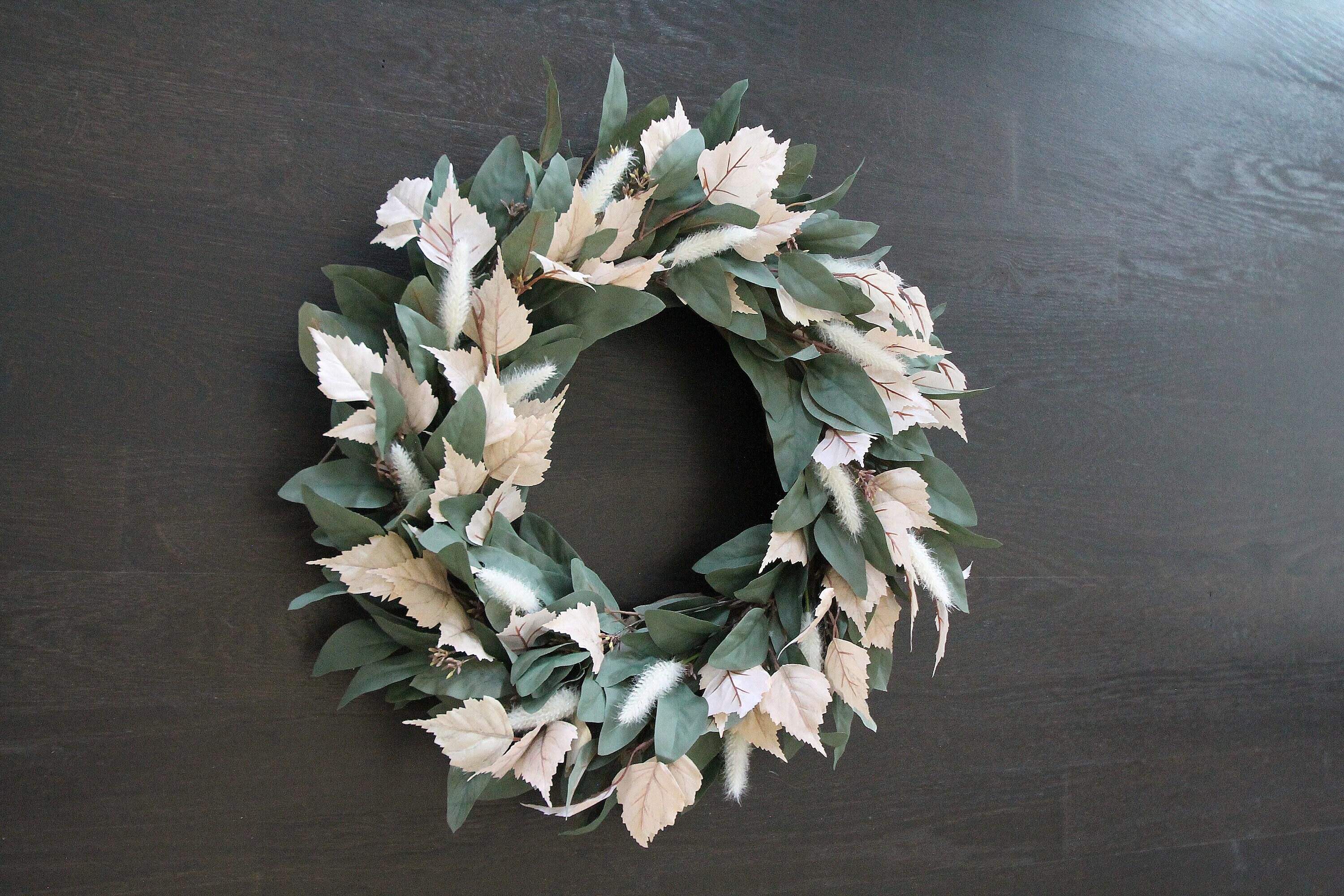 Greenery Wreath-Fall buy Wreath-Door Wreaths-Modern Farmhouse Wreath-Eucalyptus Wreath-Outdoor Wreath-Boho Wreath-Neutral Wreath-Winter Wreath