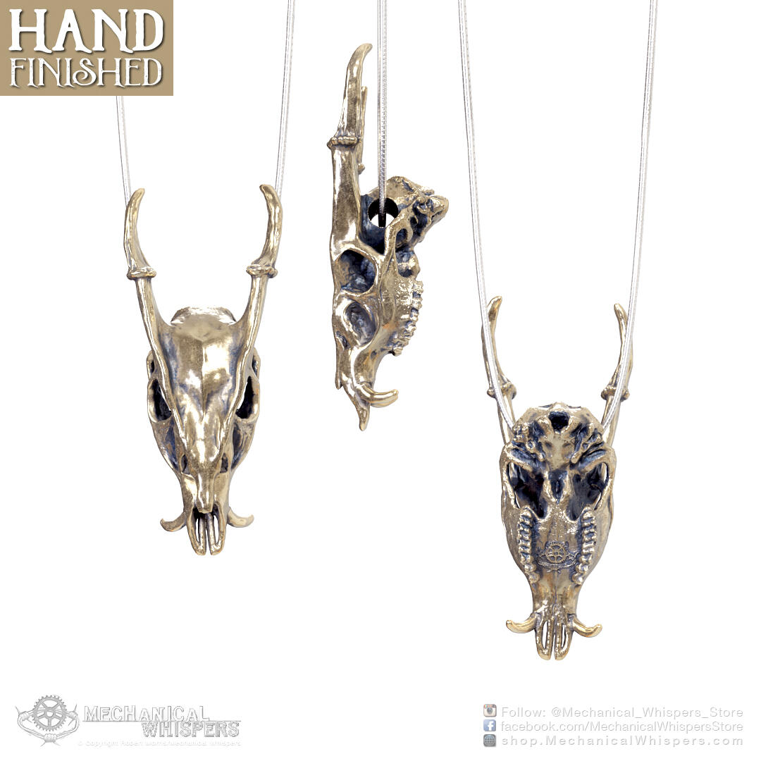 Sea Turtle Skull Necklace, Animal Skeleton Jewelry in Pewter – Farjil