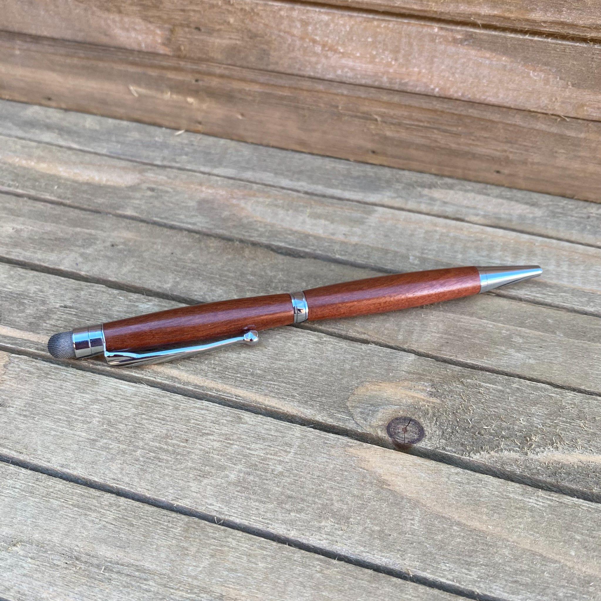 Padauk Pen With 24kt Gold Fittings - Handcrafted Wood Ink Pen By