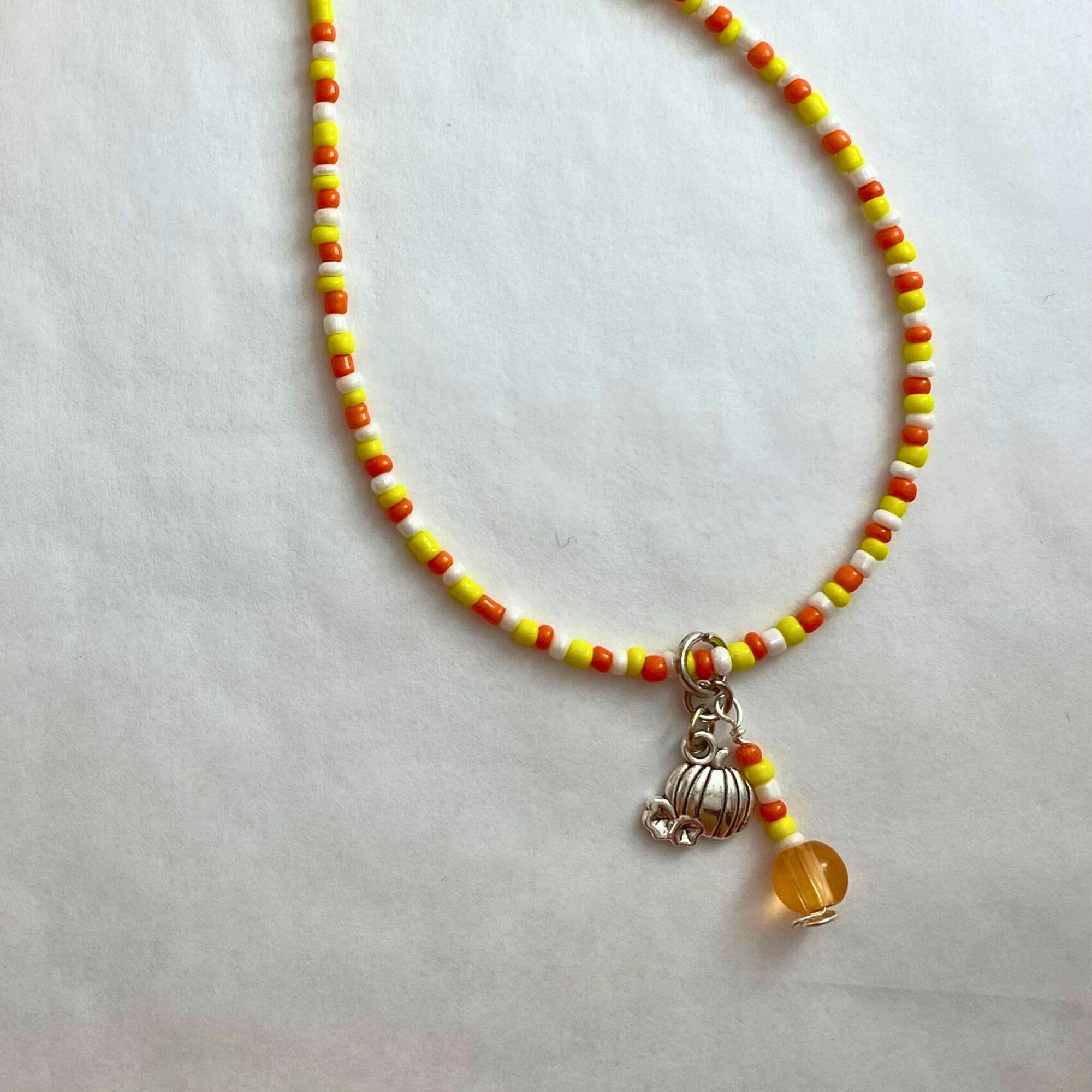 Candy Corn Teeth Necklace - 15 Inches — Shimmer & Confetti