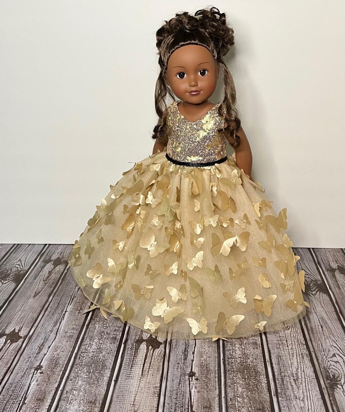 American girl on sale gold dress