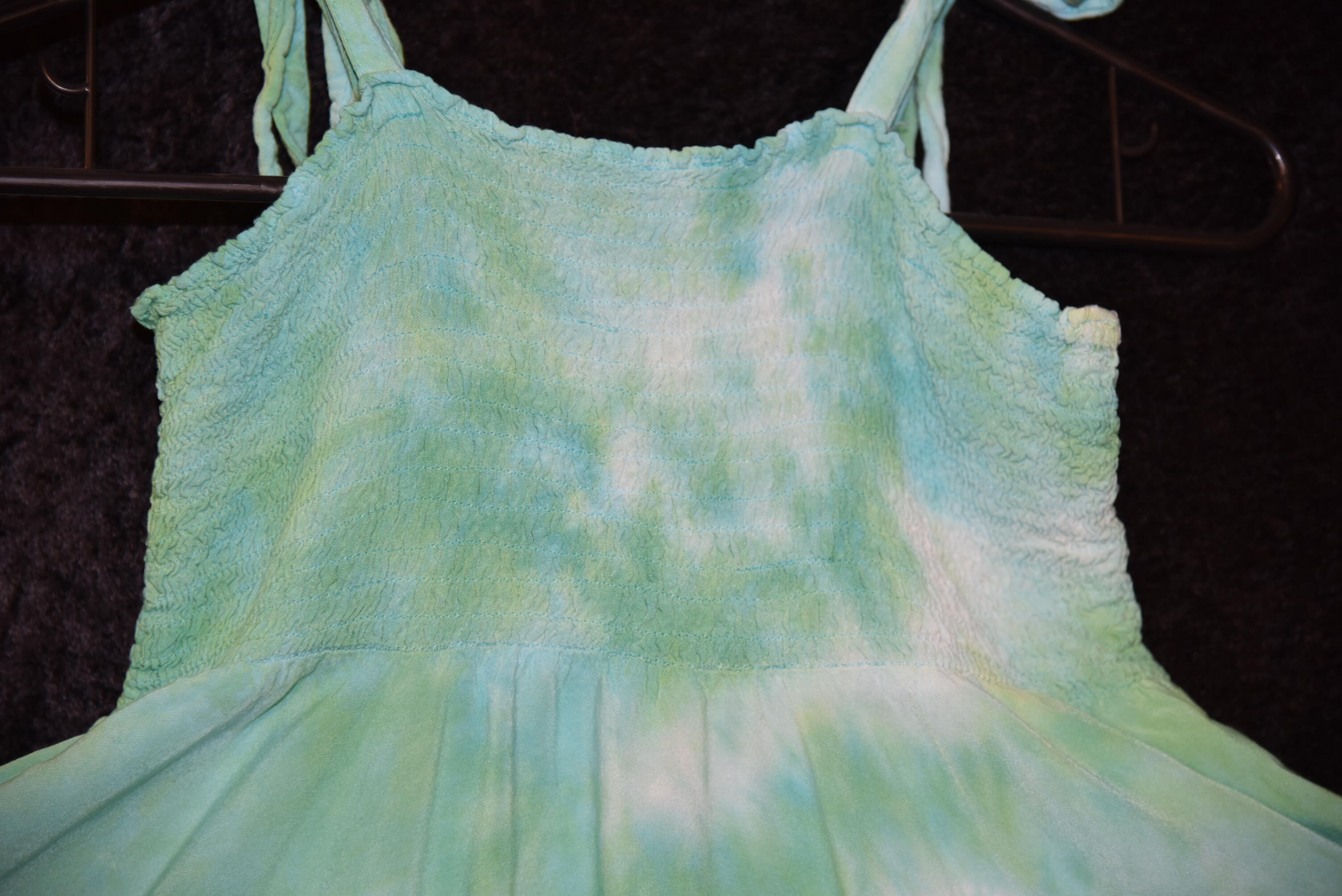 Women's Festival Skirt/Dress - Seafoam Green spirals - Small