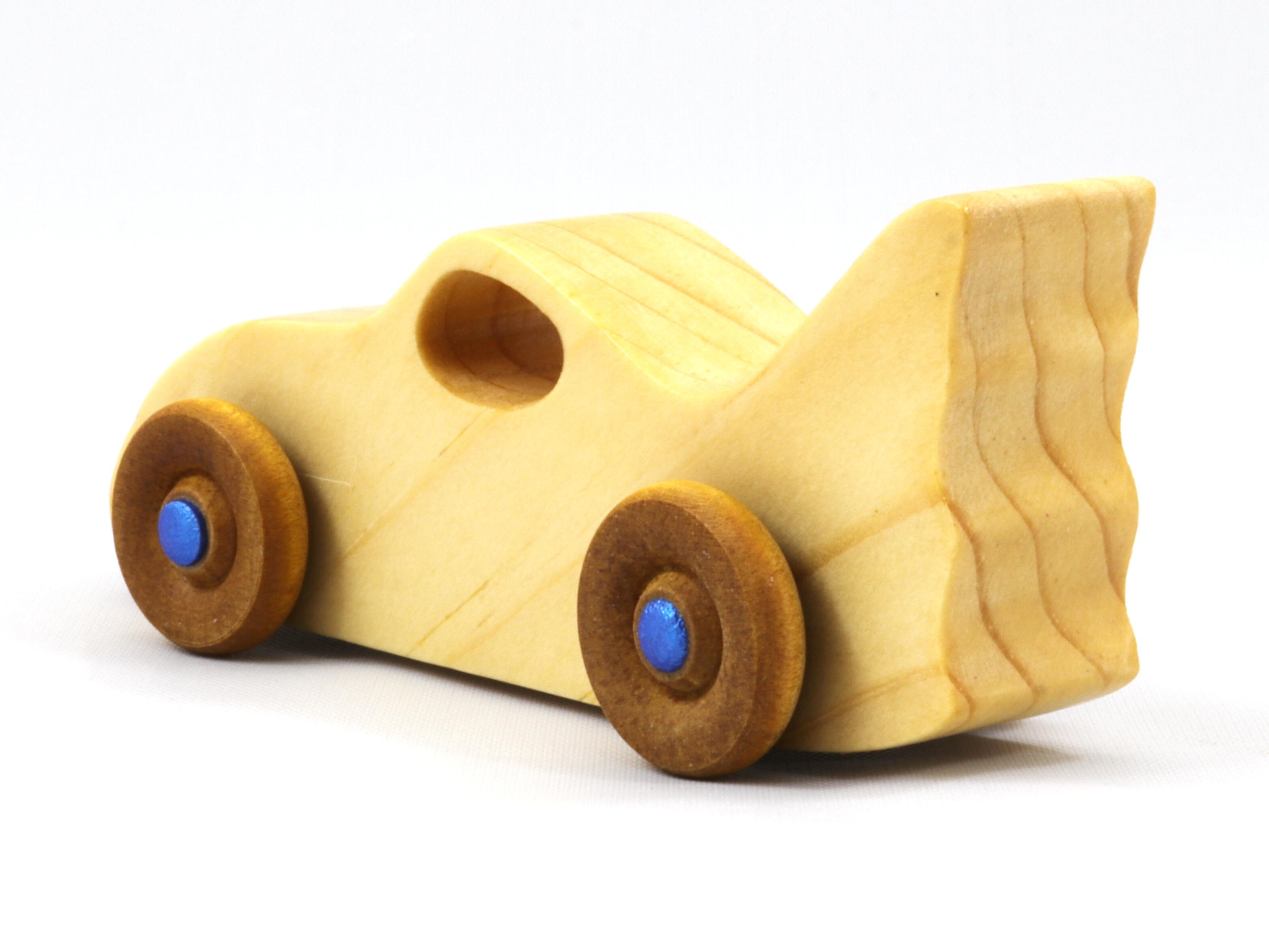 Wooden Toy Bat Car Handmade Shellac Finish Sapphire Blue Trim From My Play  Pal Collection