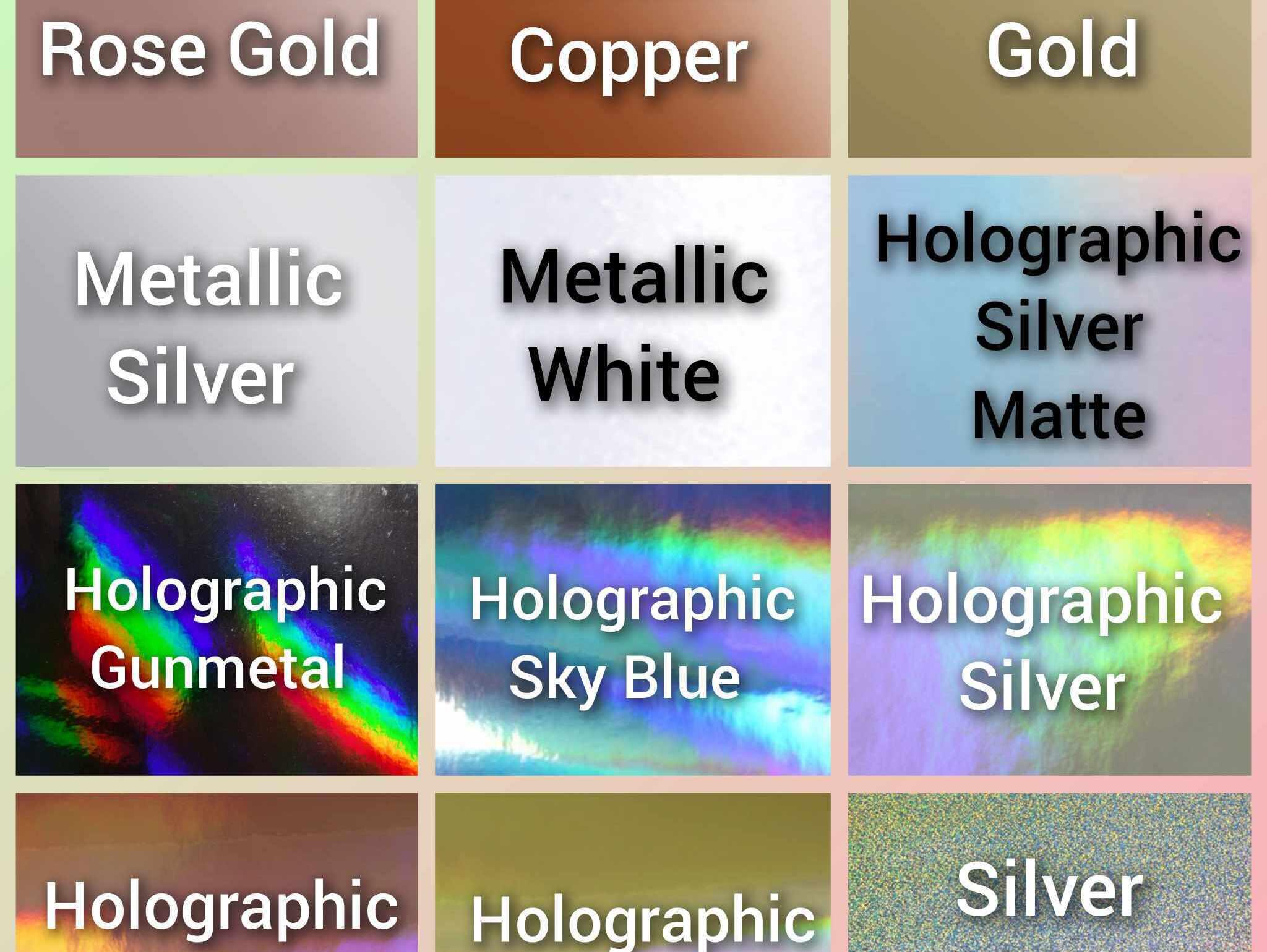 Metallic and Holographic Color Options
