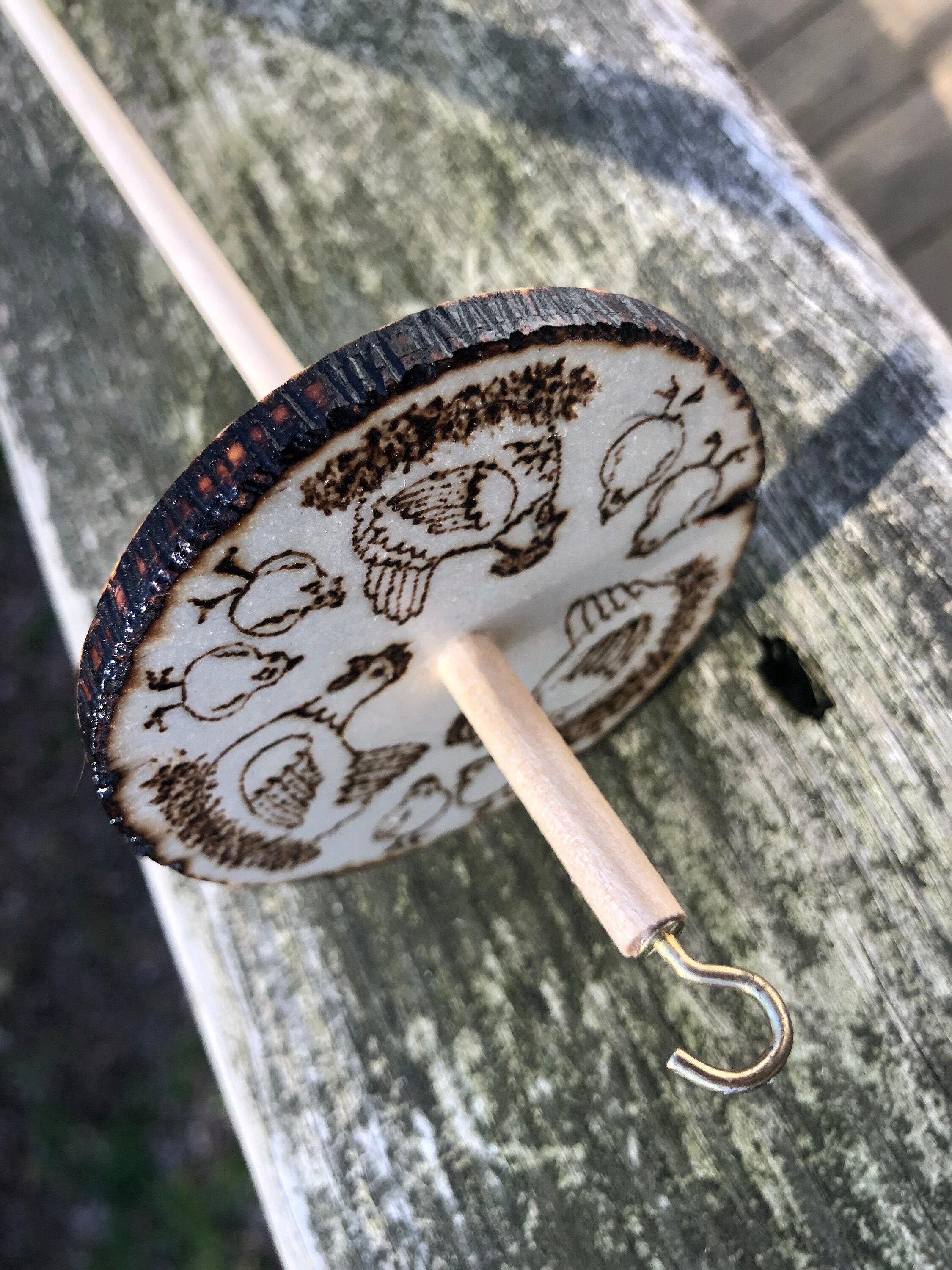 Handmade Supplies :: Sewing & Fiber :: Fiber Art Tools :: Drop Spindle,  Wooden Drop Spindle, Top Whorl Drop Spindle, Fiber art tool, Yarn Spinning,  .75 oz., Roving, Handcrafted, One of a Kind