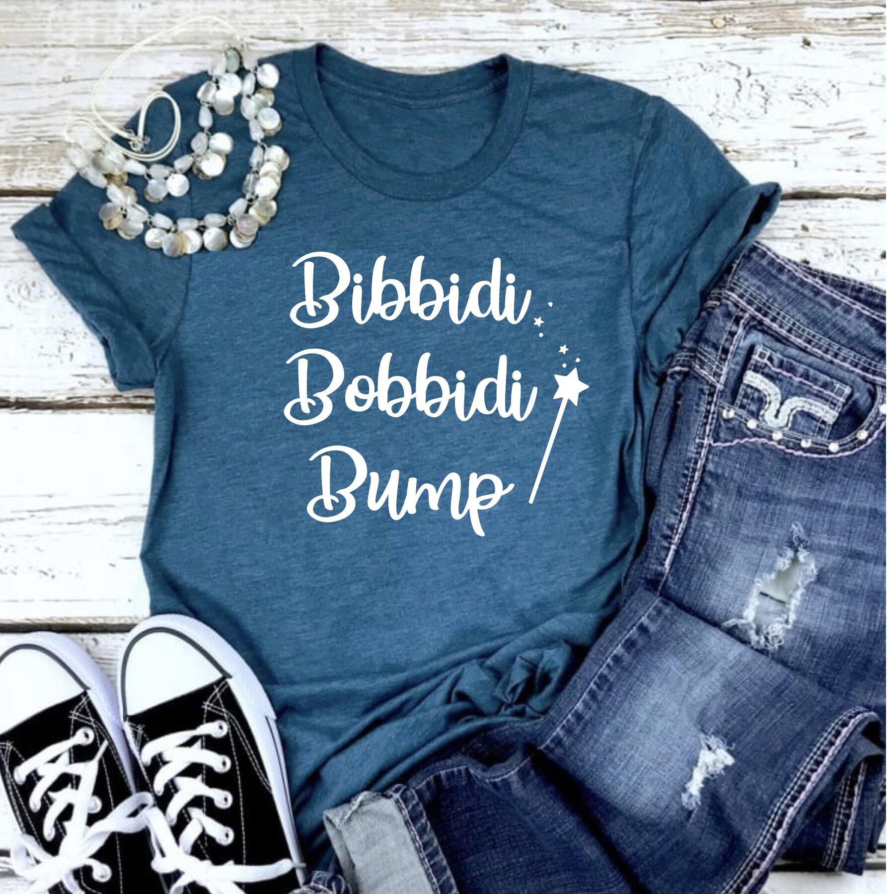 Bibbidi Bobbidi Bump Pregnancy Announcement Shirt Disney Maternity Funny Pregnancy Shirt Cinderella Shirt Bump Alert Funny Bump Shirt Disney Pregnancy Disney Bump Adult Unisex Shirts