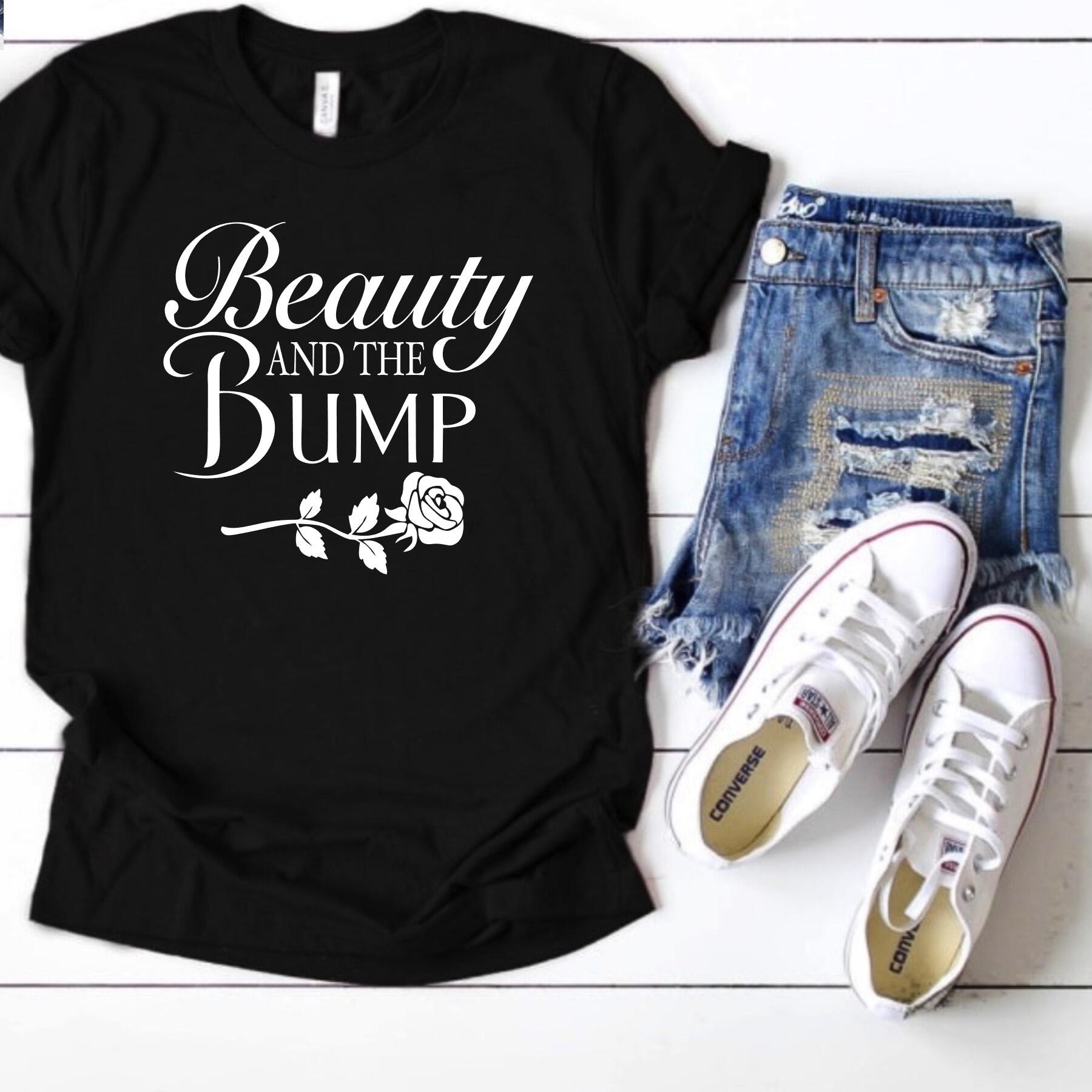 Beauty and The Bump, Pregnancy Announcement Shirt, Disney
