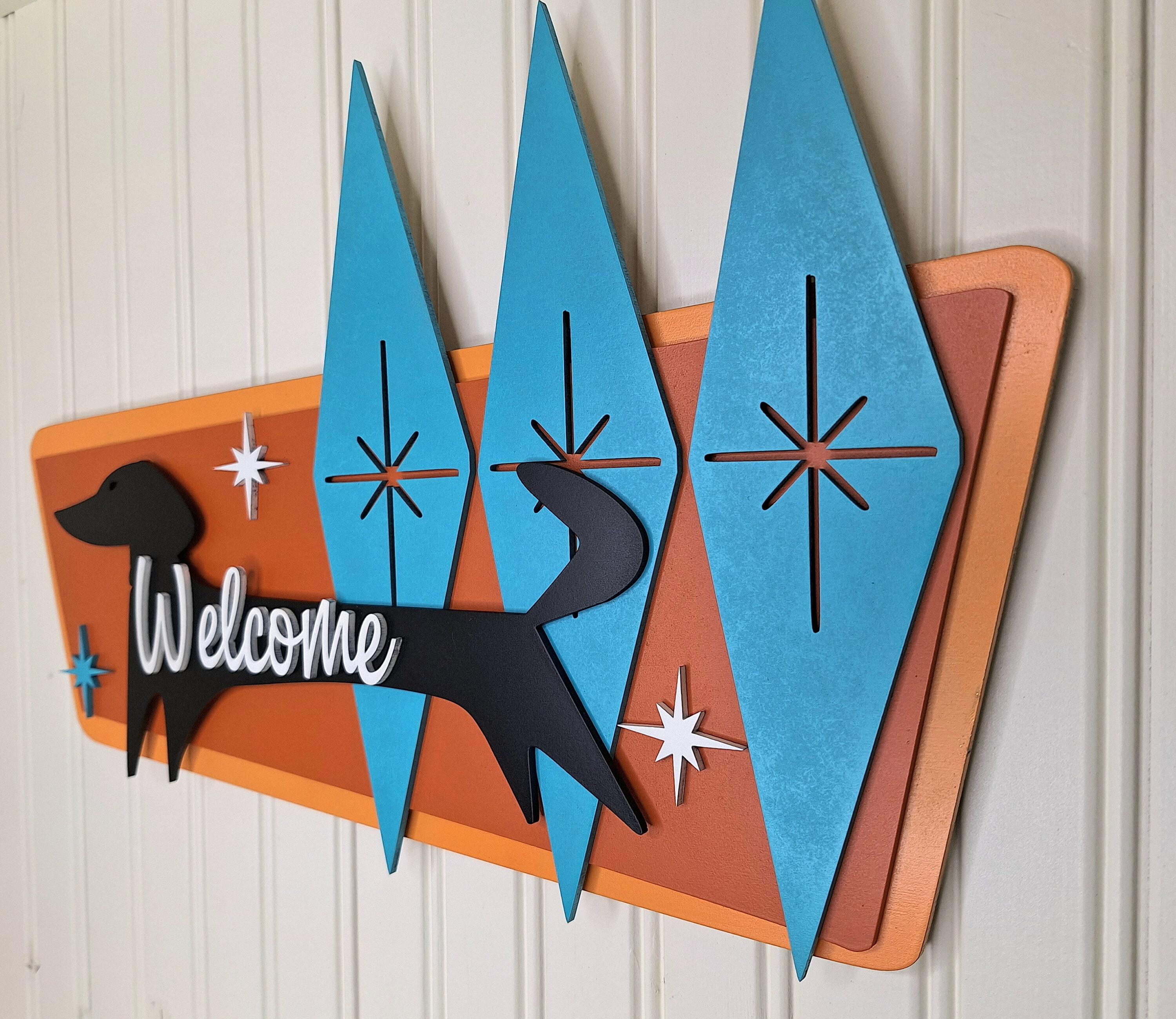 Home & Living :: Welcome Sign, Atomic Dog Starburst Mid Century