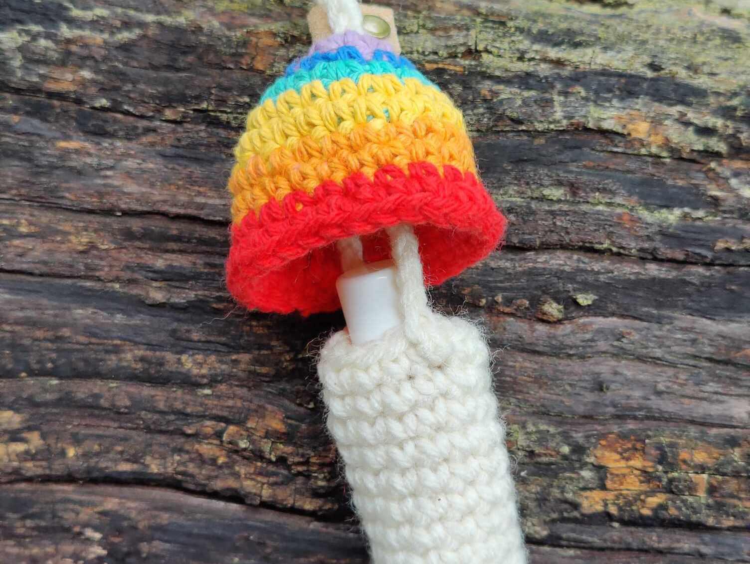 Clothing & Accessories :: Mushroom Chapstick Lanyard/Lighter holder/Vape  Lanyard Crochet