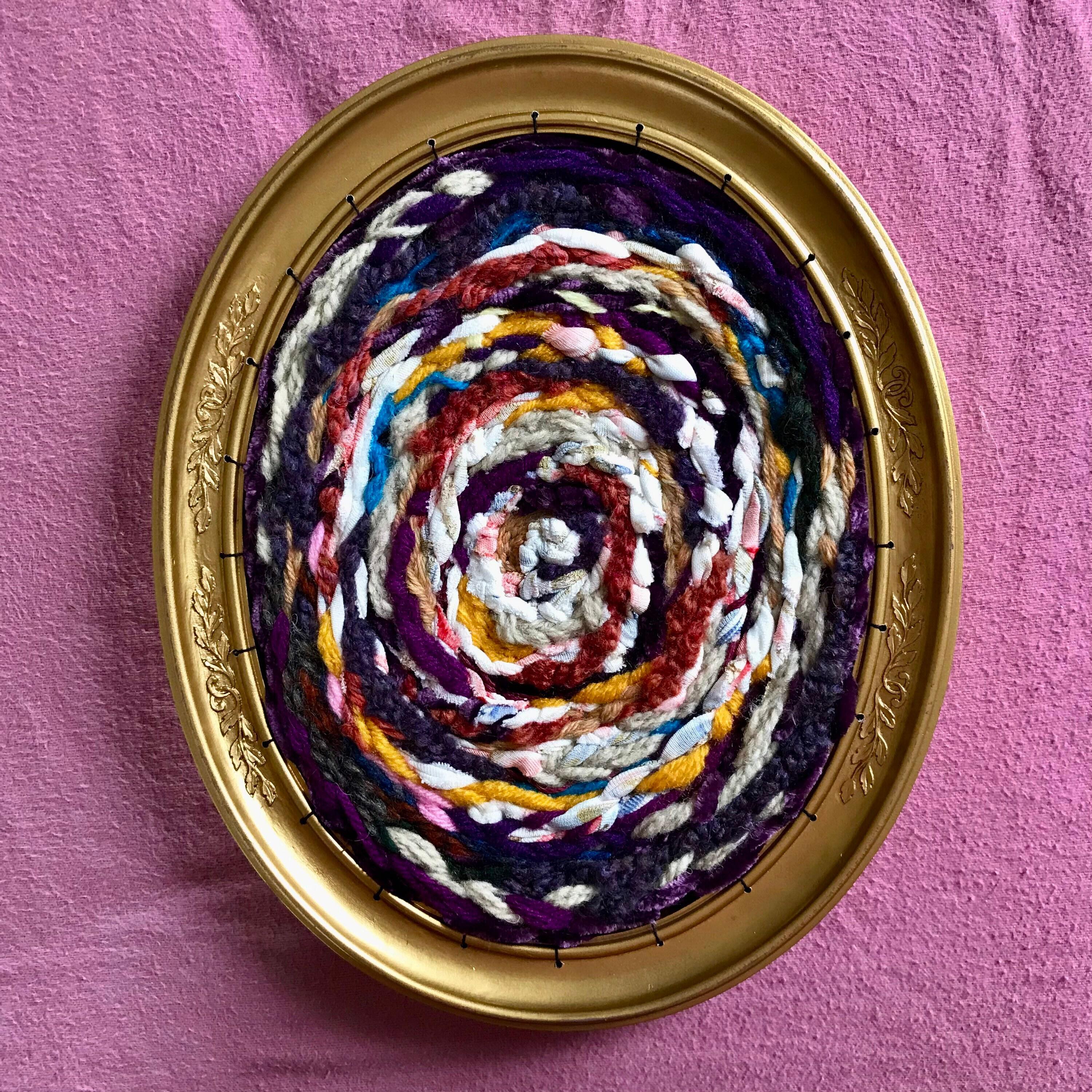 Purple unique outlets framed weaving