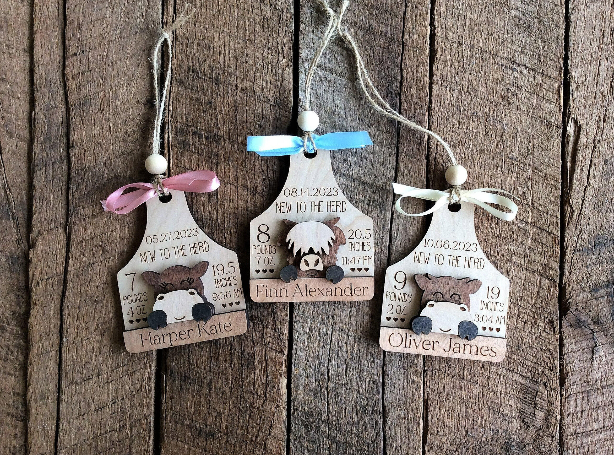 Personalized Highland Cow Ornament