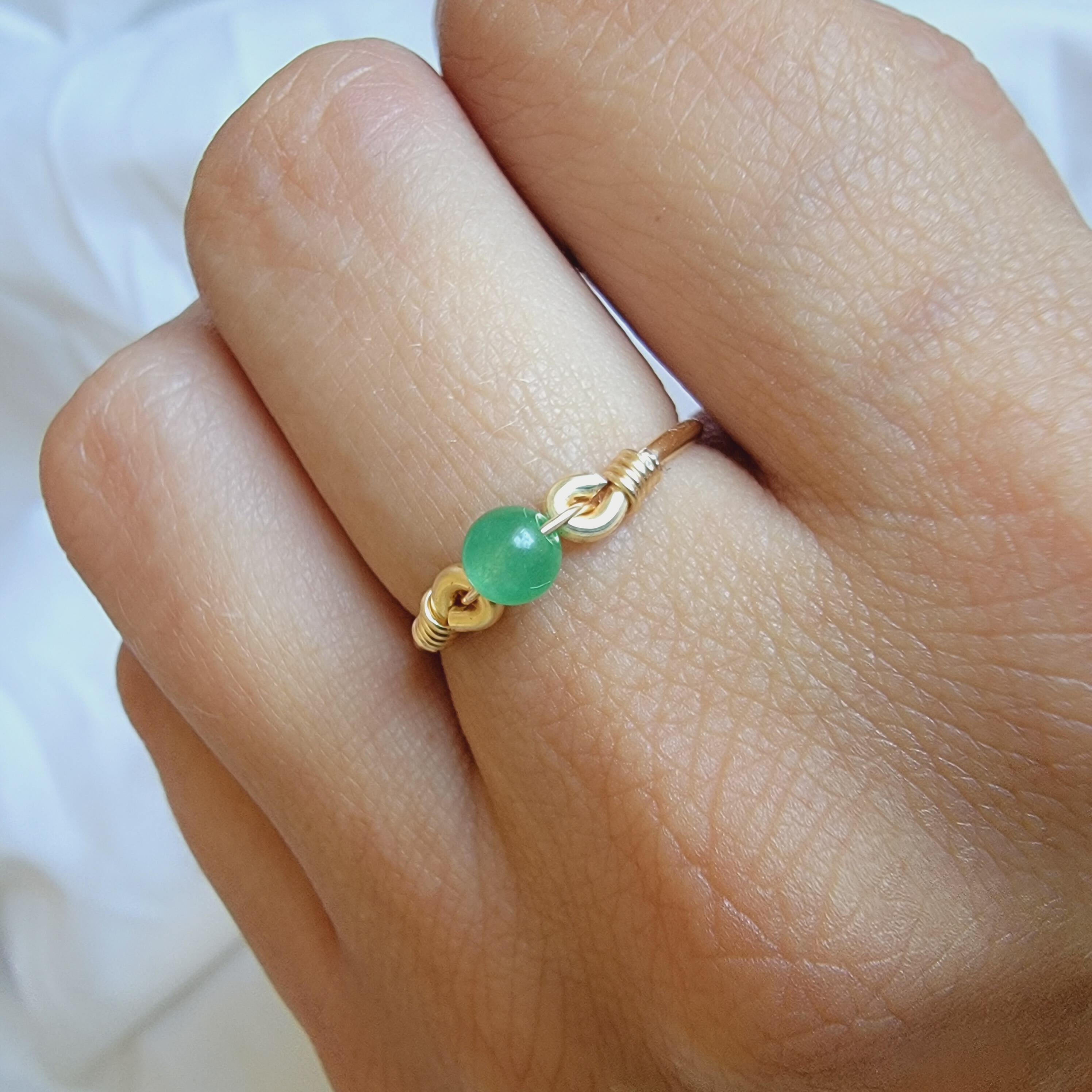 Popular Creoles Aventurine - Rings Gold Filled 14k Gold Natural Stones Green