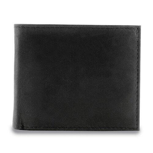 Custom Monogram Engraved Wallet Personalised Mens Black & 