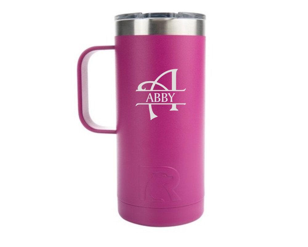 Personalized RTIC 16 oz Travel Coffee Cup - Stainless - Customize