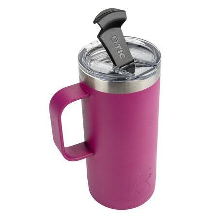 RTIC 16 Oz Baby Pink Travel Coffee Cup Stainless Steel Vacuum