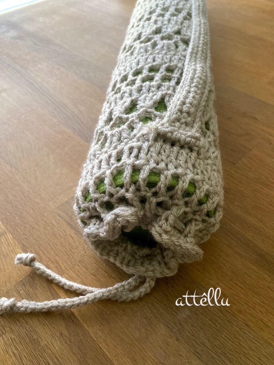 On my channel now: full crochet yoga mat bag tutorial #diy #lionbrandyarn  #crochetbag 