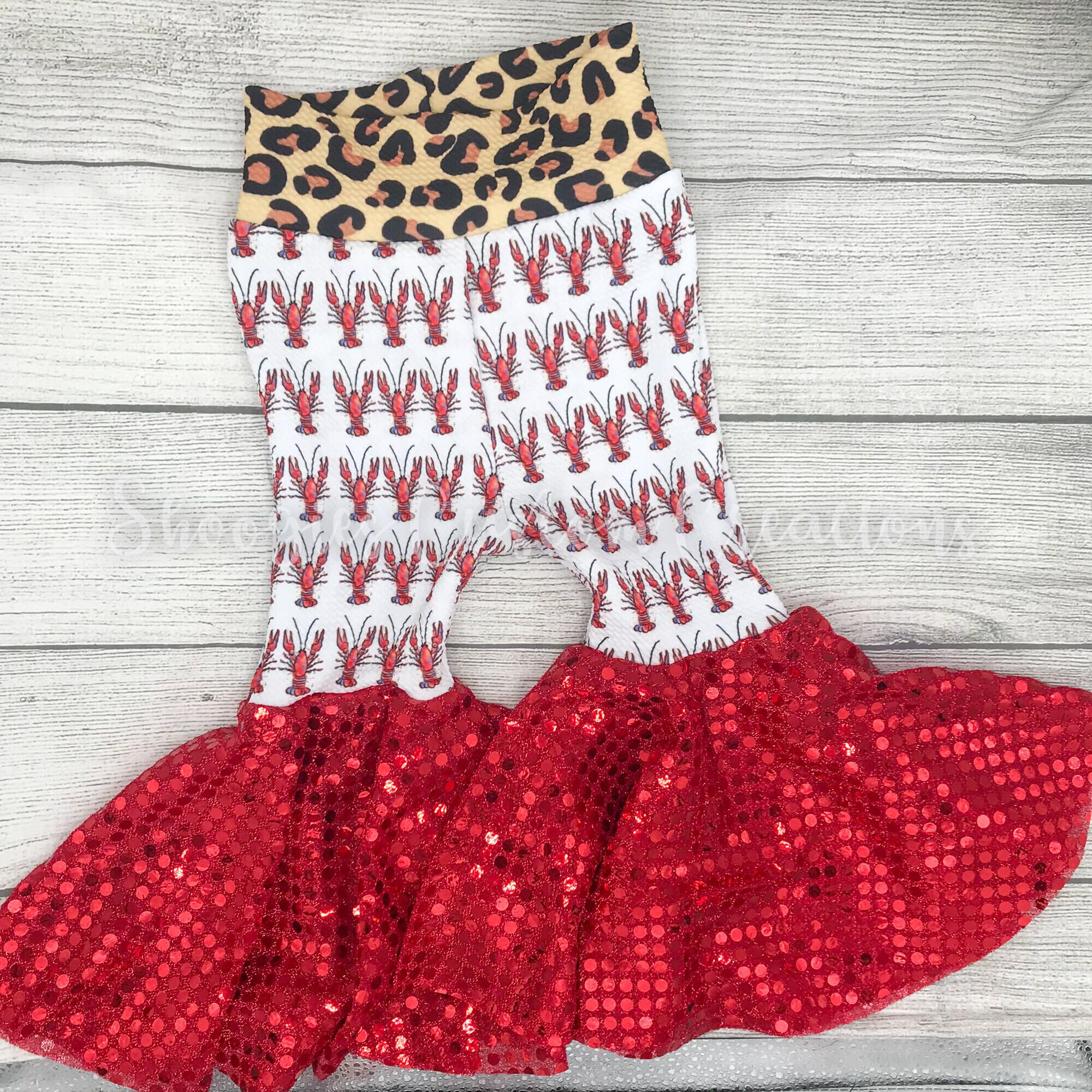 Products Crawfish Junkie Matching Bell Bottom Outfit for Kids and