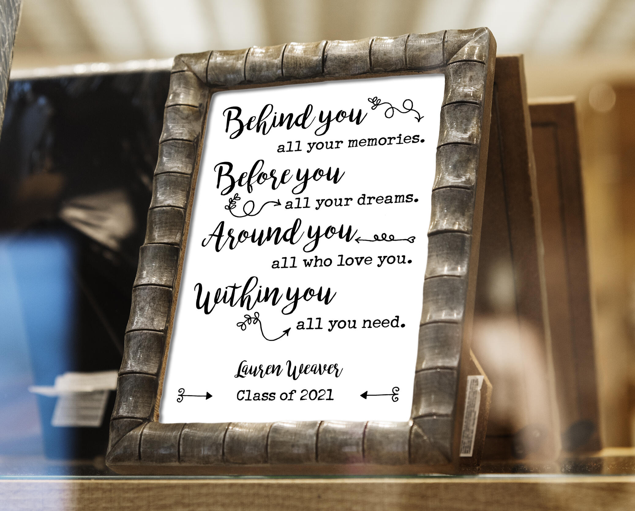 Personalized Graduation Sign Behind You All Your Memories Printable Download