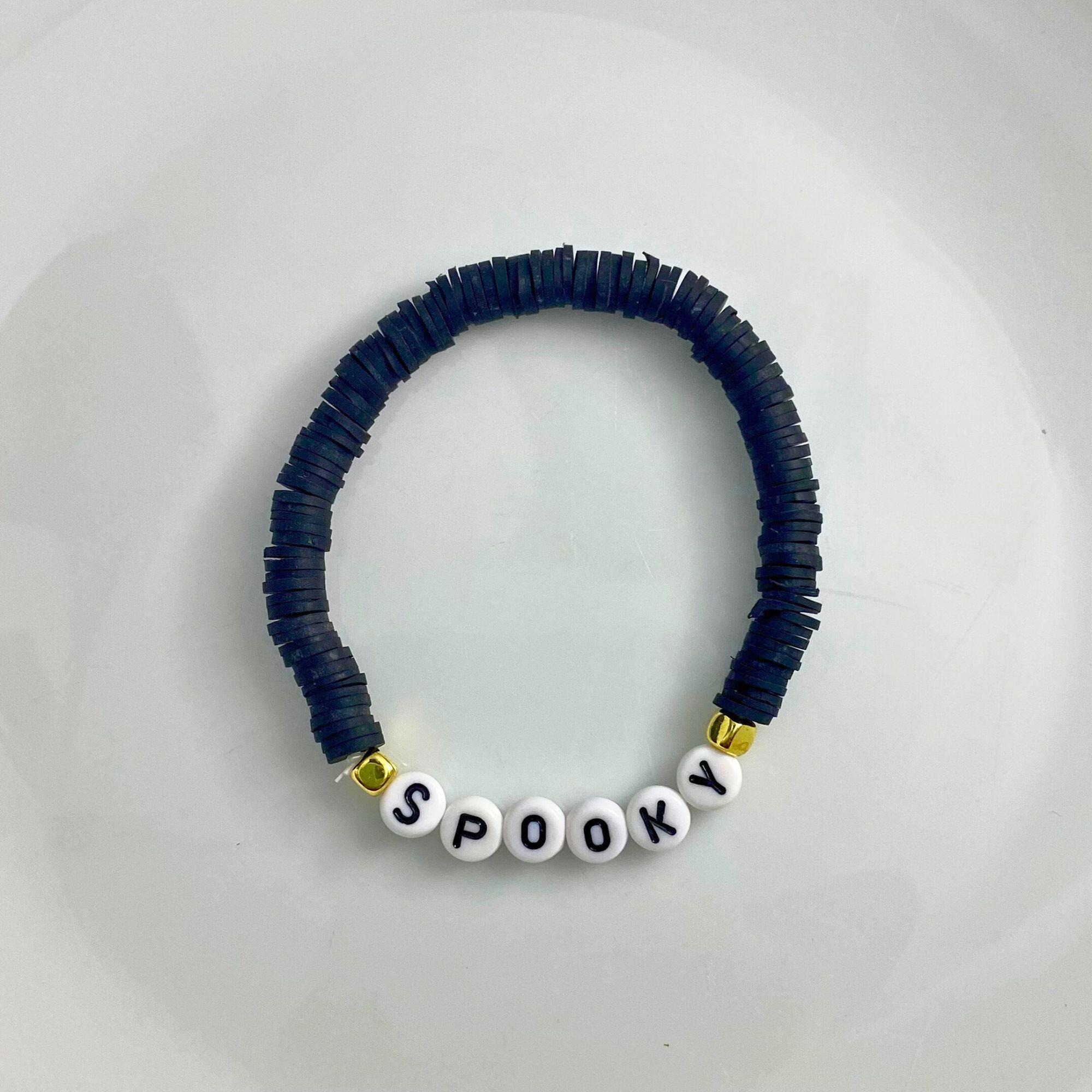School Spirit, Custom Heishi Bead Bracelets Personalized, Back to
