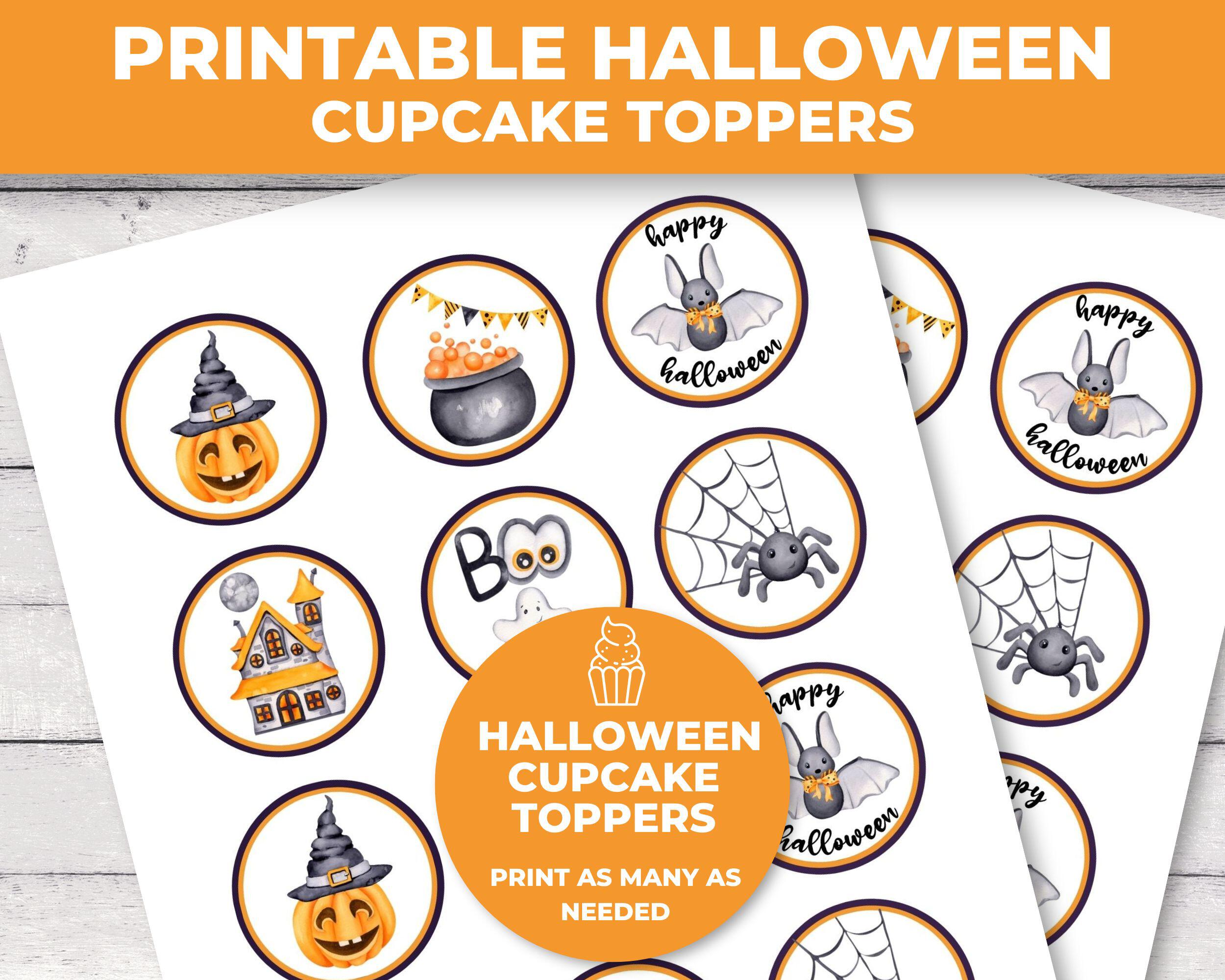 Halloween Cupcake Toppers - Free Printable — Gathering Beauty