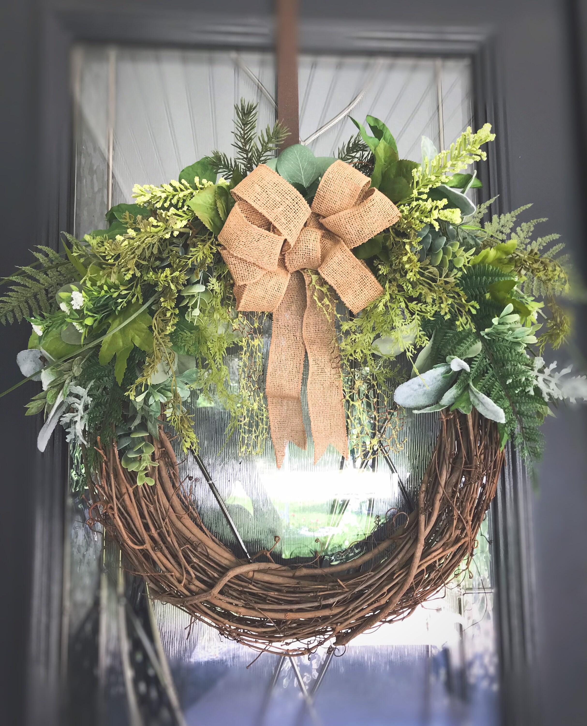 Home & Living :: Home Decor :: Wreath & Door Hangings :: Front door wreath,  Spring Summer grapevine for front door, neutral wreath, Year-round wreath, front  door decor, wreath for front door