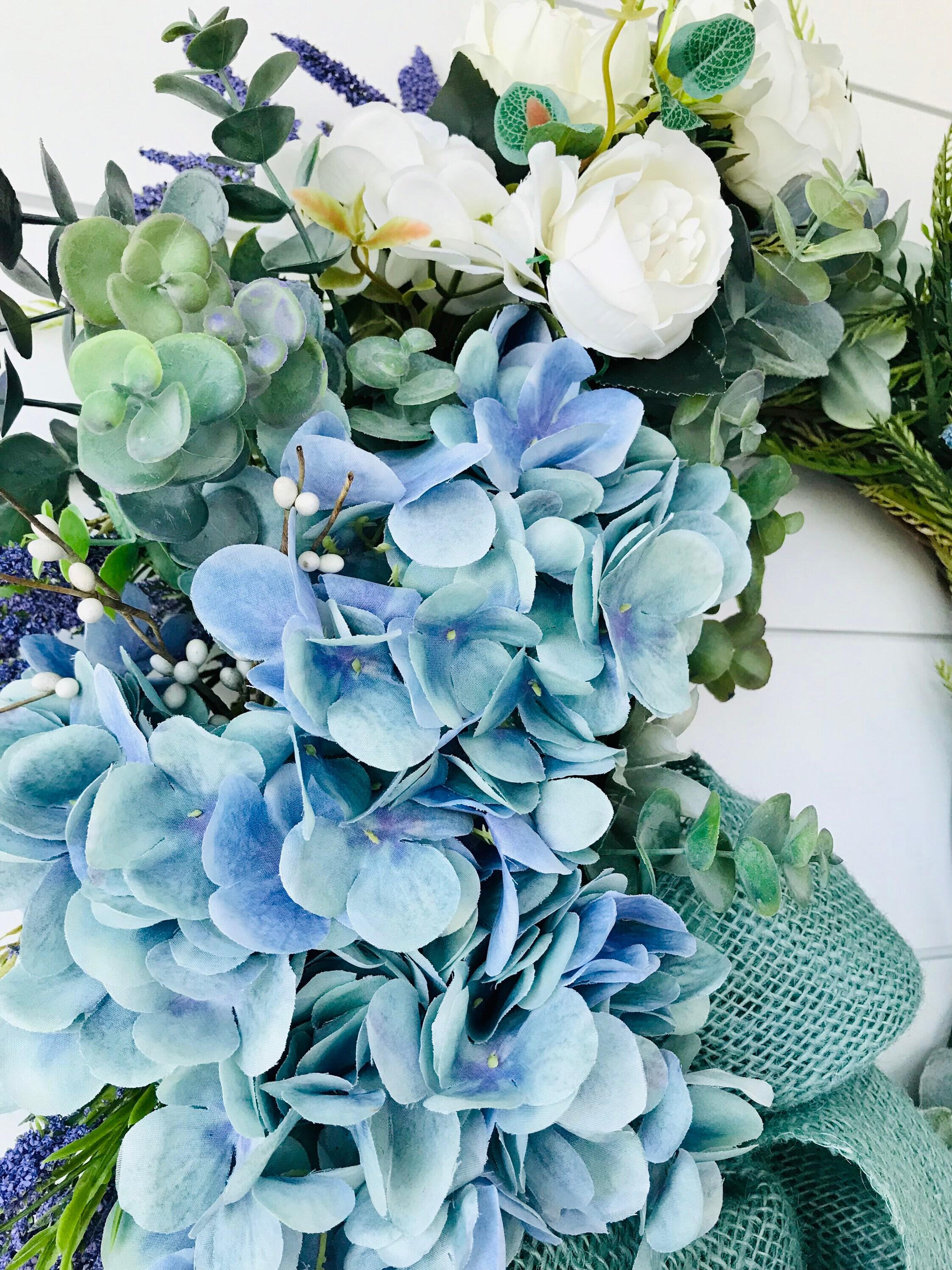 White Hydrangea Wedding Wreath
