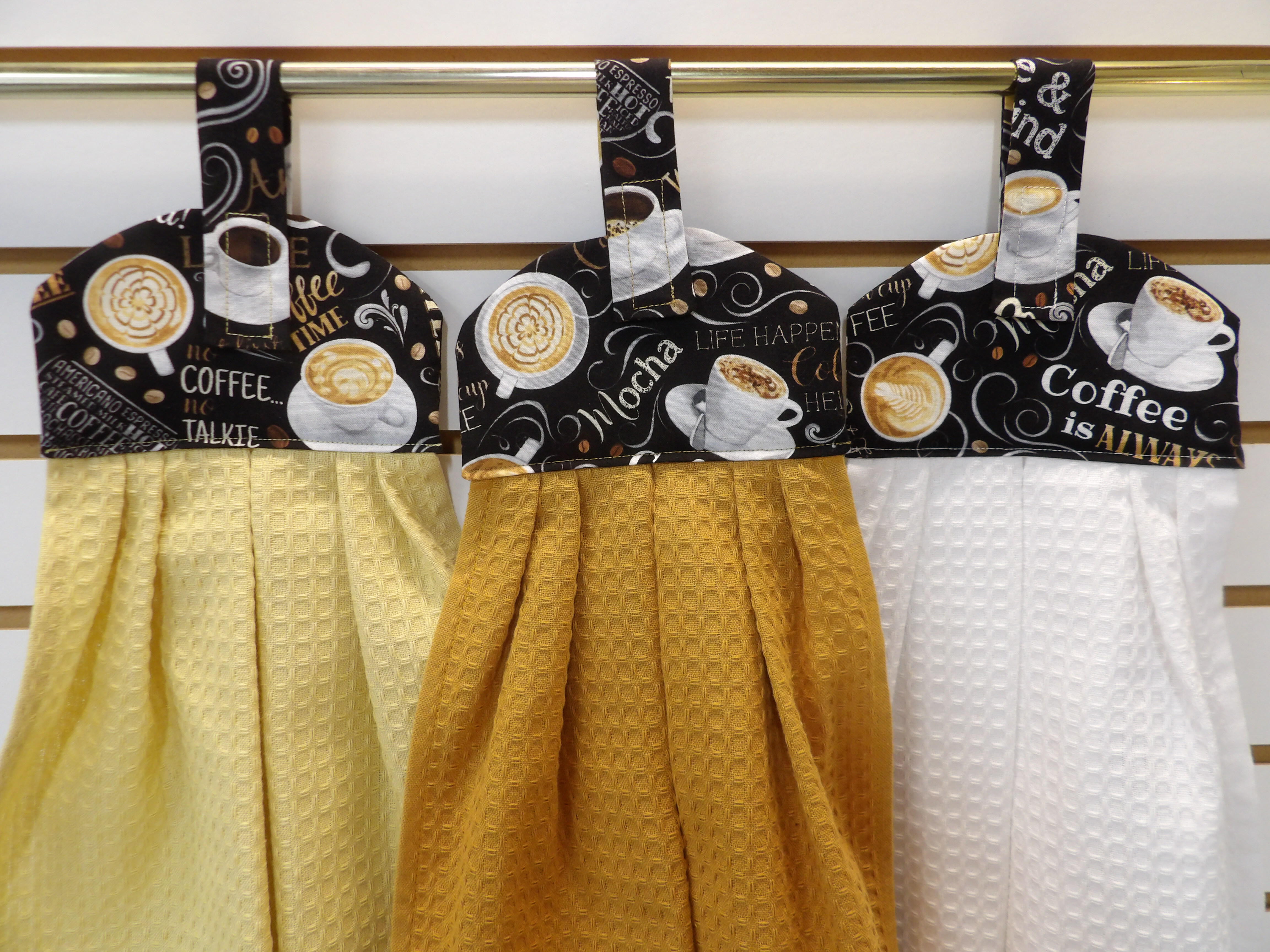 Coffee Towels Coffee Themed Kitchen Towels Espresso Towels 