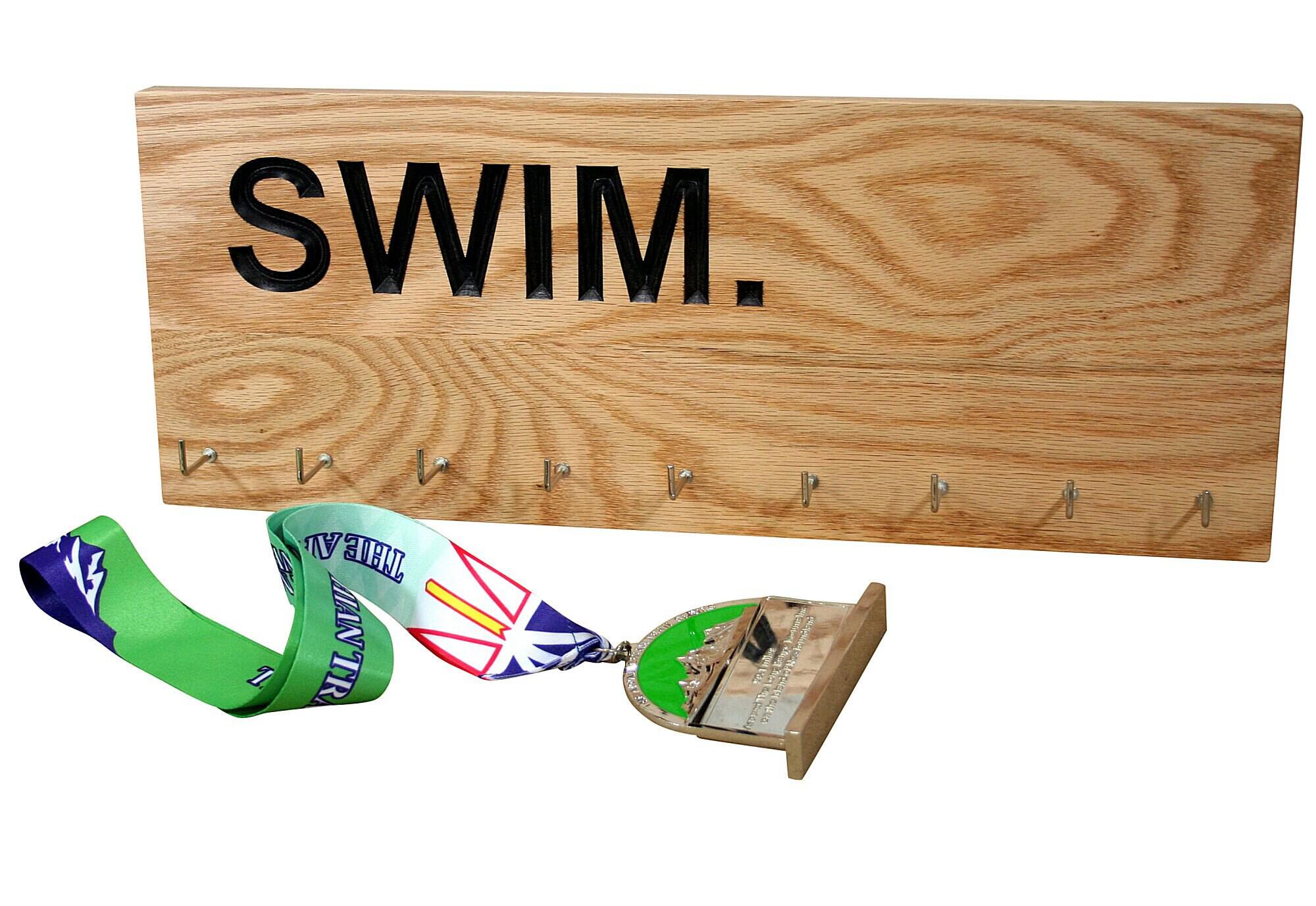 Fun & Games :: Sports & Outdoor :: Swimming Medal Hanger; Marathon Medal  Display; Running Medal Holder With Race Bibs; Hanging Medal Organizer  Plaque; Race Bling Holder; R29/N