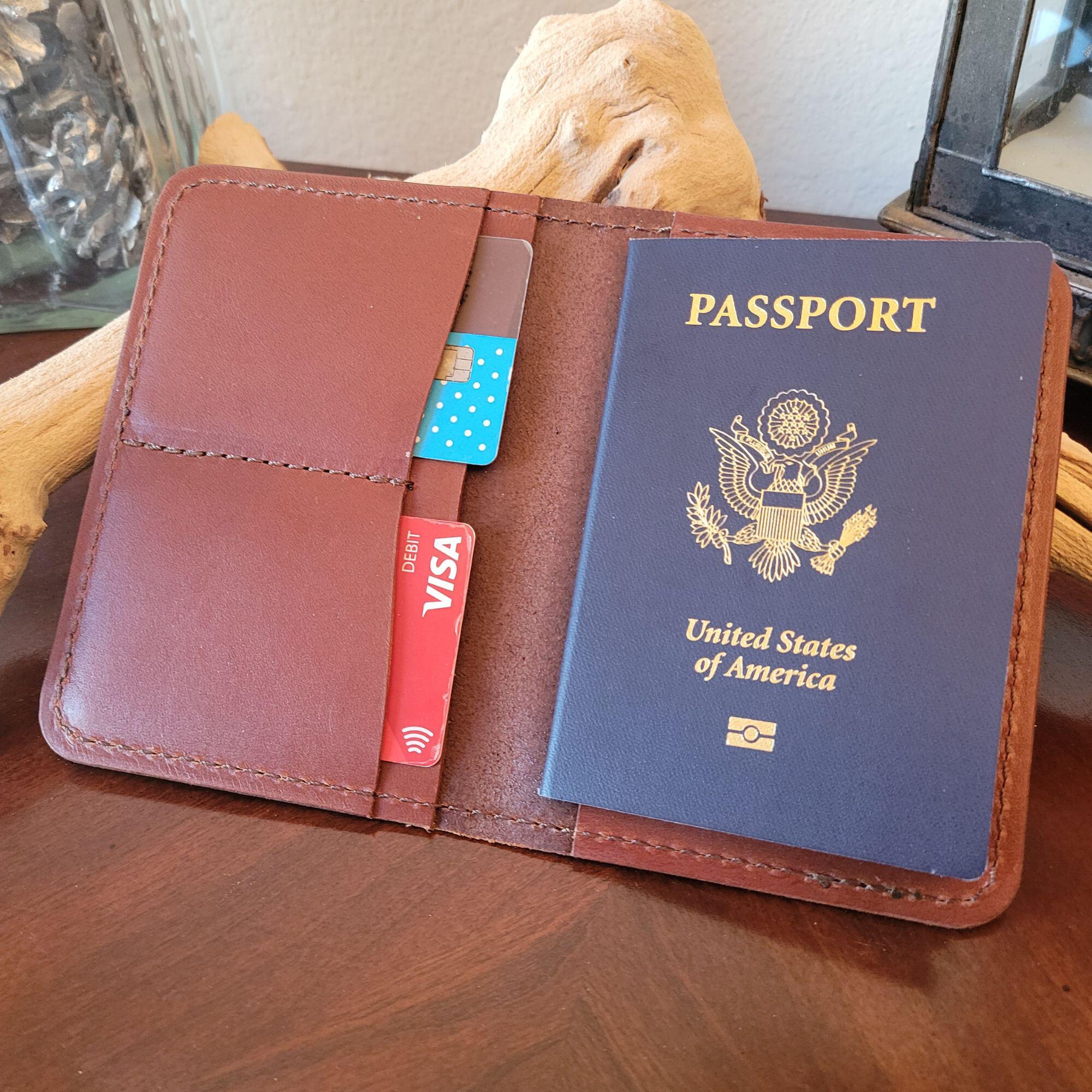 Passport Case Leather Pattern, PDF Template 