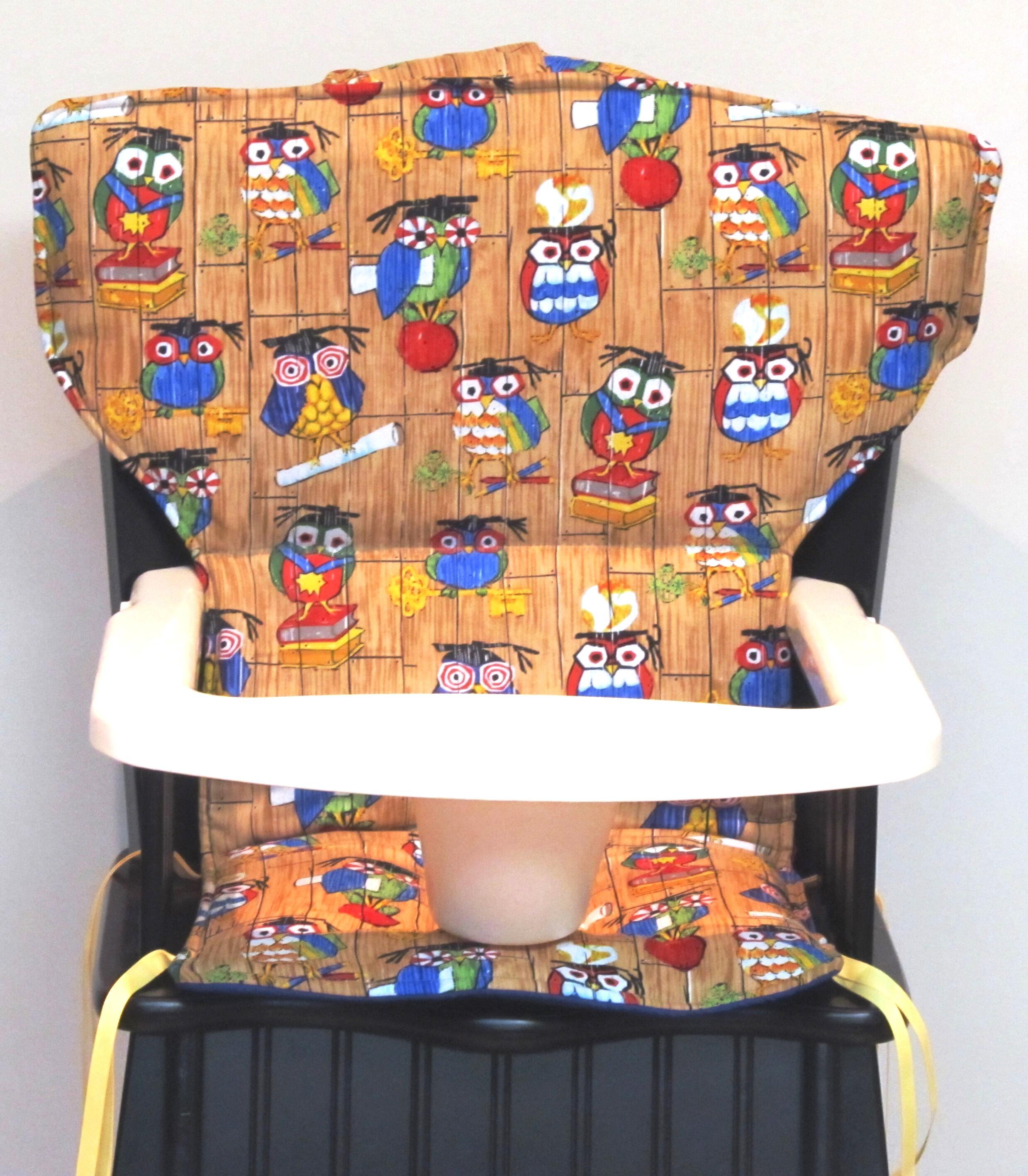 Newport style Eddie Bauer wooden highchair cushion, handmade in the USA, who's so smart ?