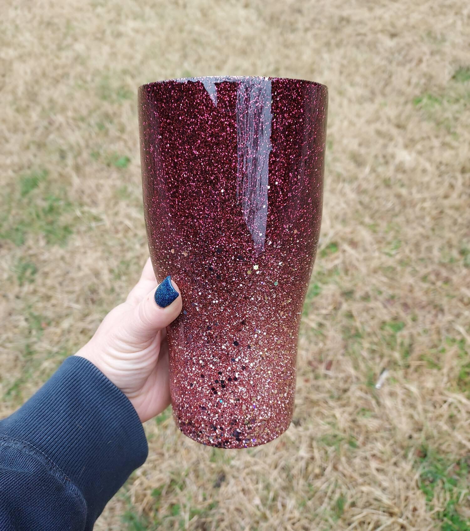 Wonder Woman Logo Glitter Cup w/Straw