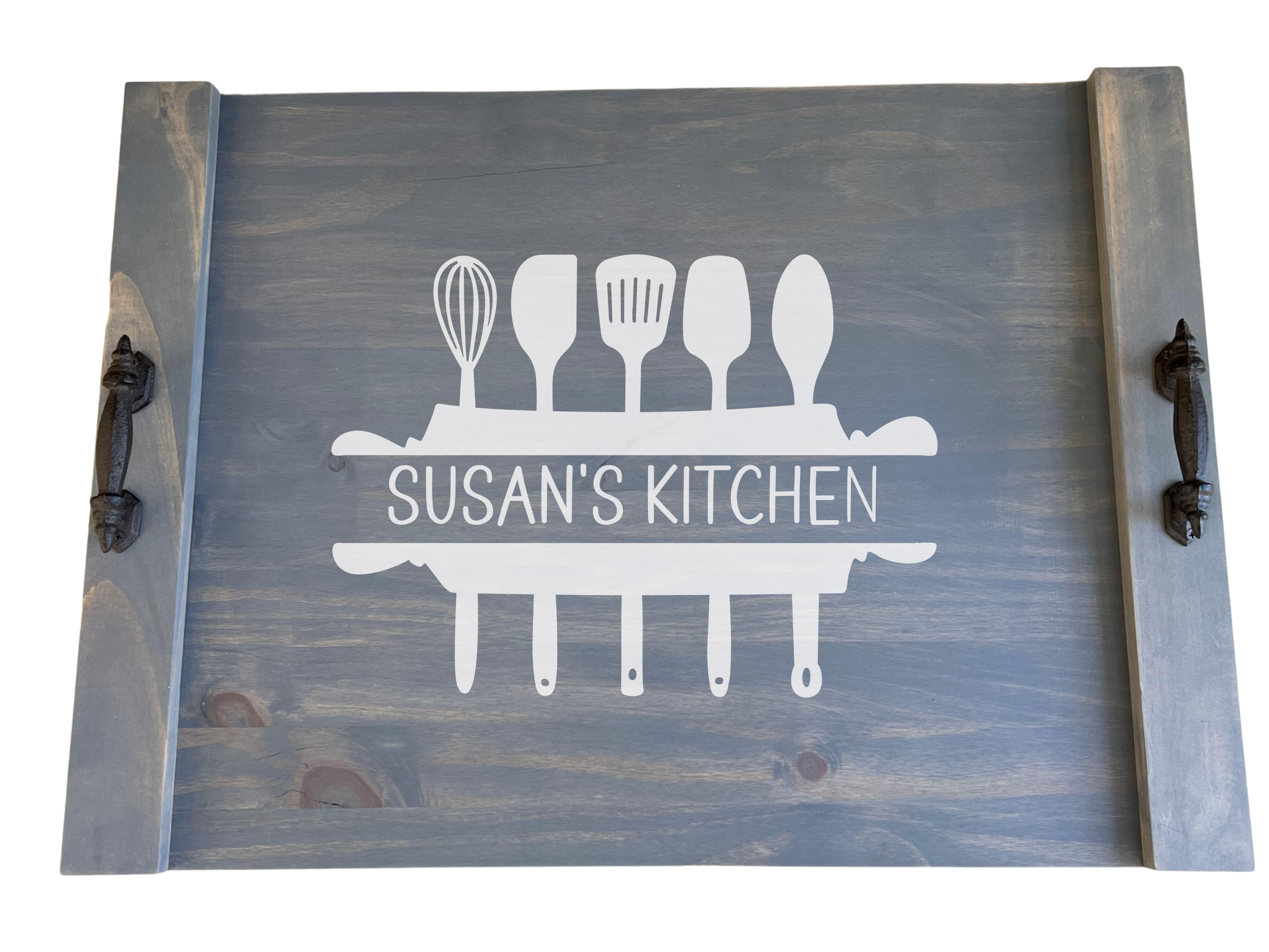 Personalized Stove Top Cover, Custom Ottoman Tray, Noodle board