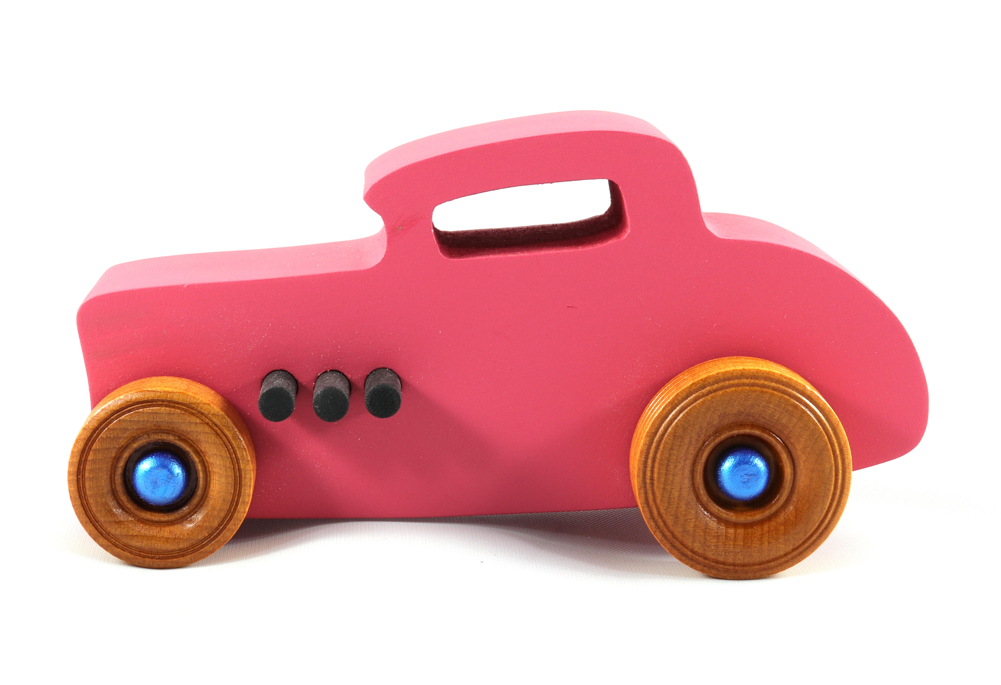 Pink wooden car sales