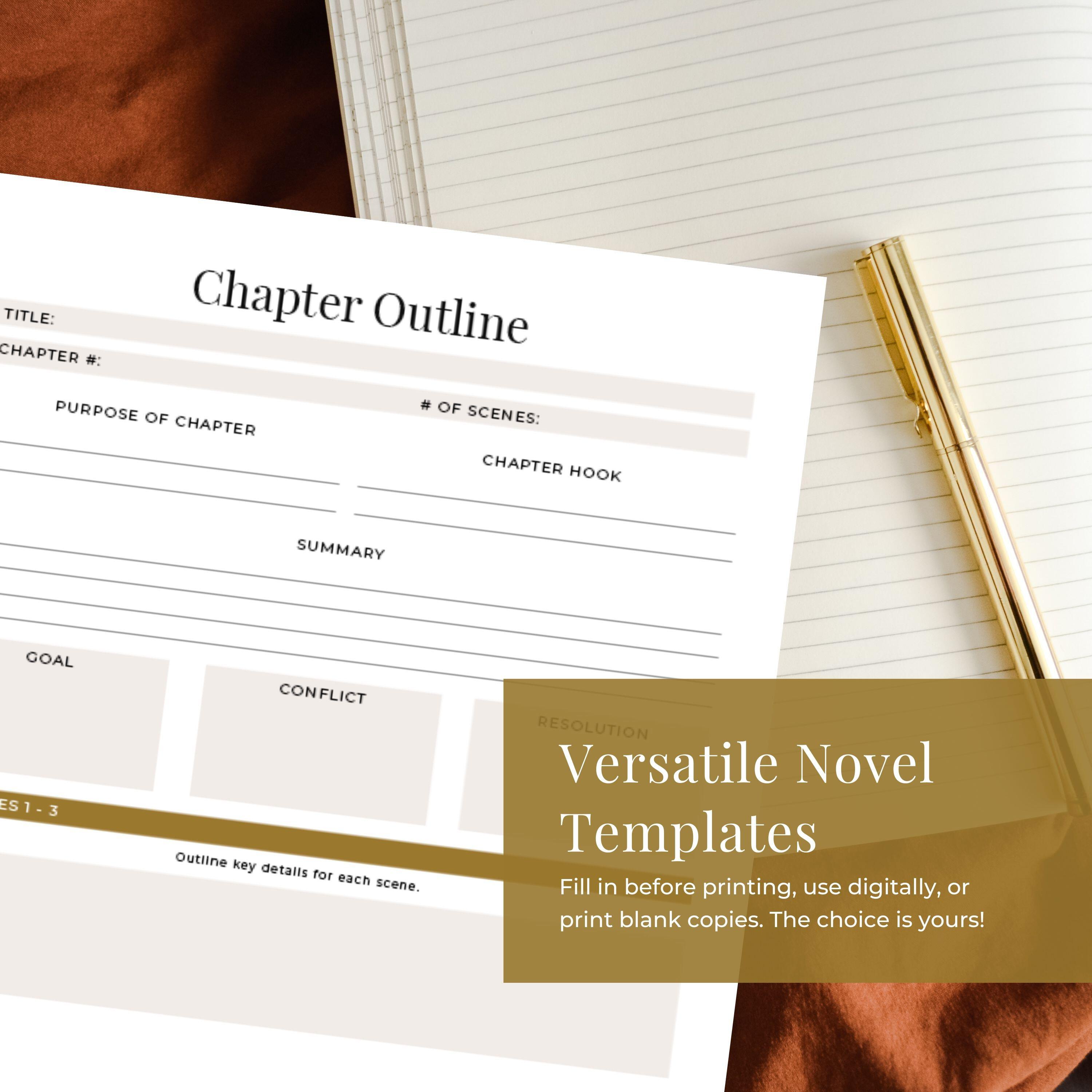 Printable Novel Planning Workbook - Coloring Book Edition