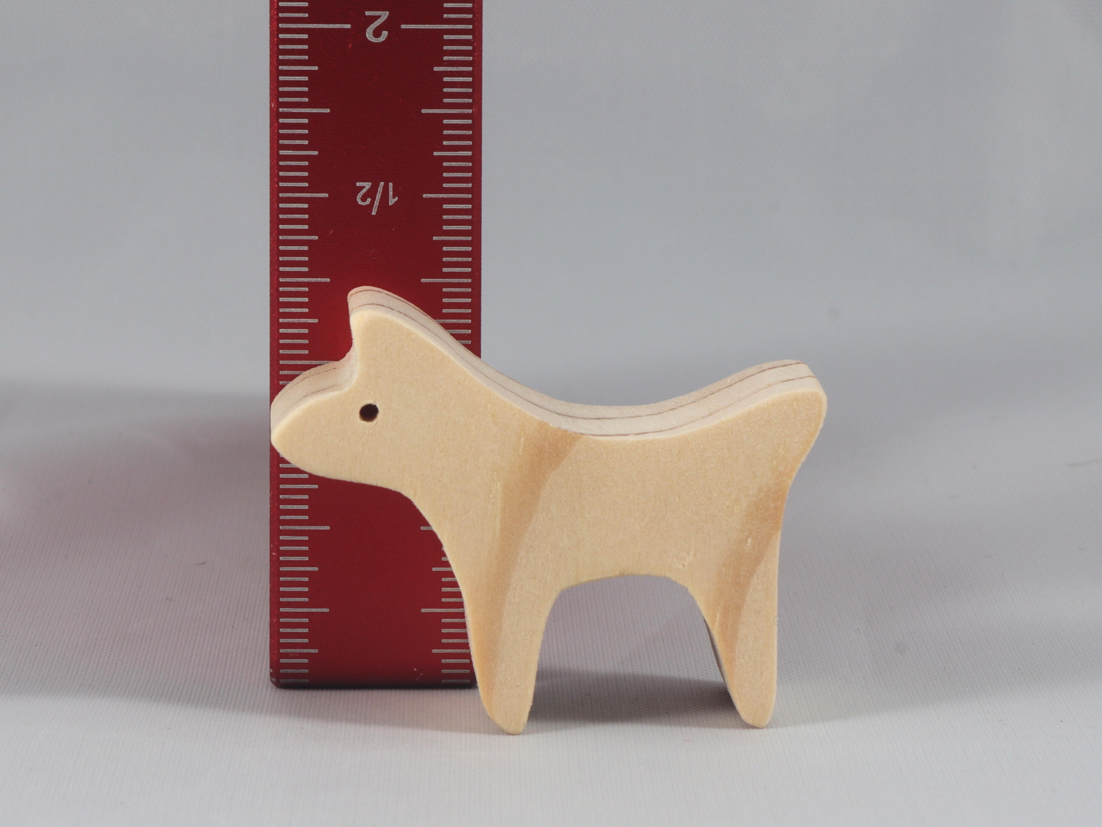 Handmade Wood Toy Dog Cutout, Unfinished, Sanded, and Ready to Paint. Perfect for kids' toys or crafts. From My Itty Bitty Animals Collection.