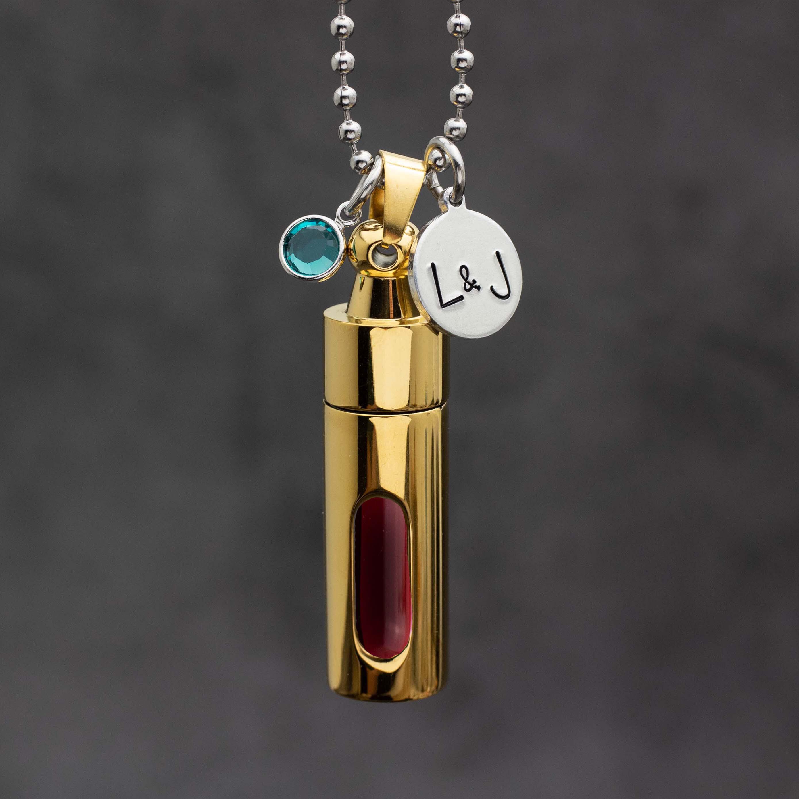 Personalized Blood Vial Necklace