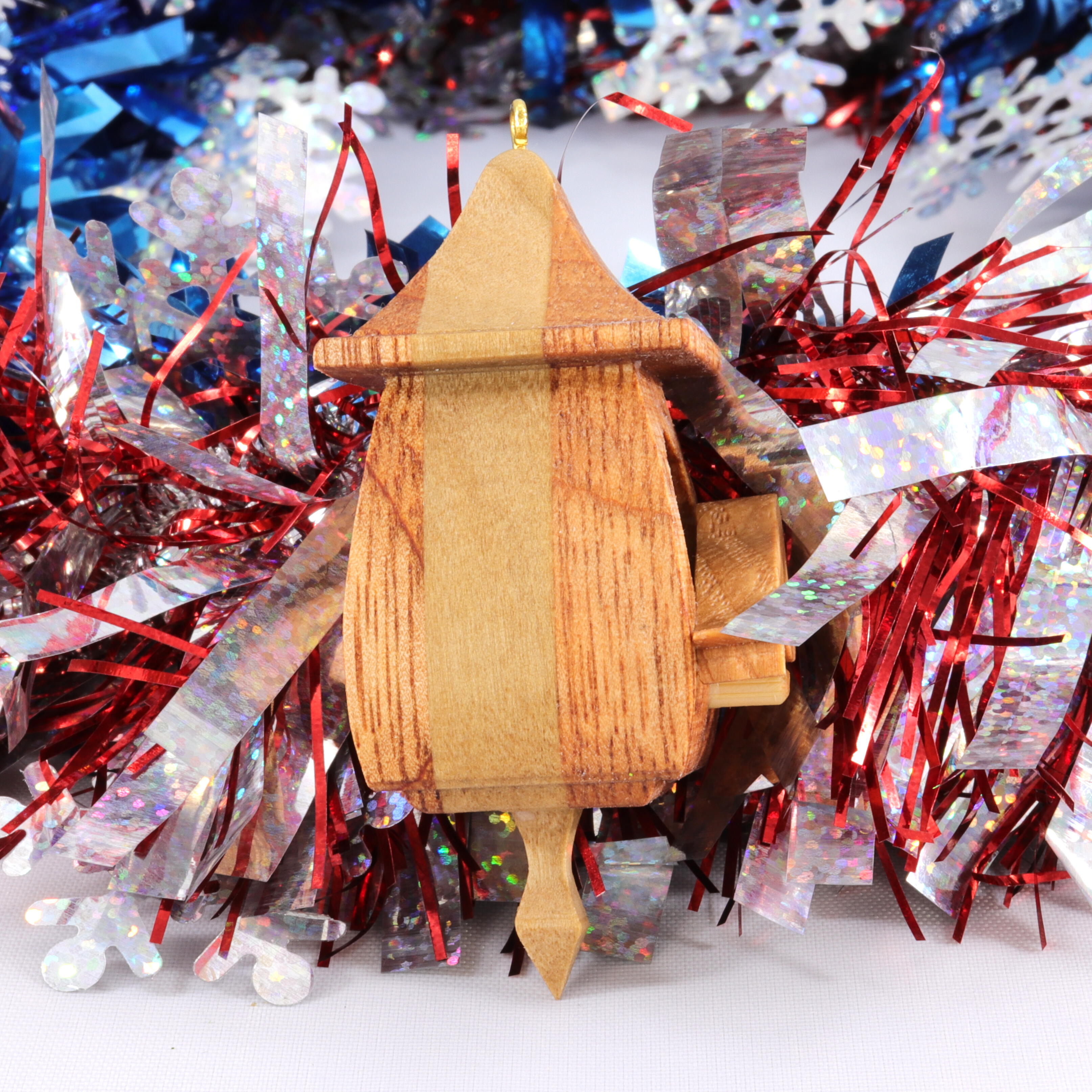 Birdhouse Christmas Tree Ornament, Handmade Collectable