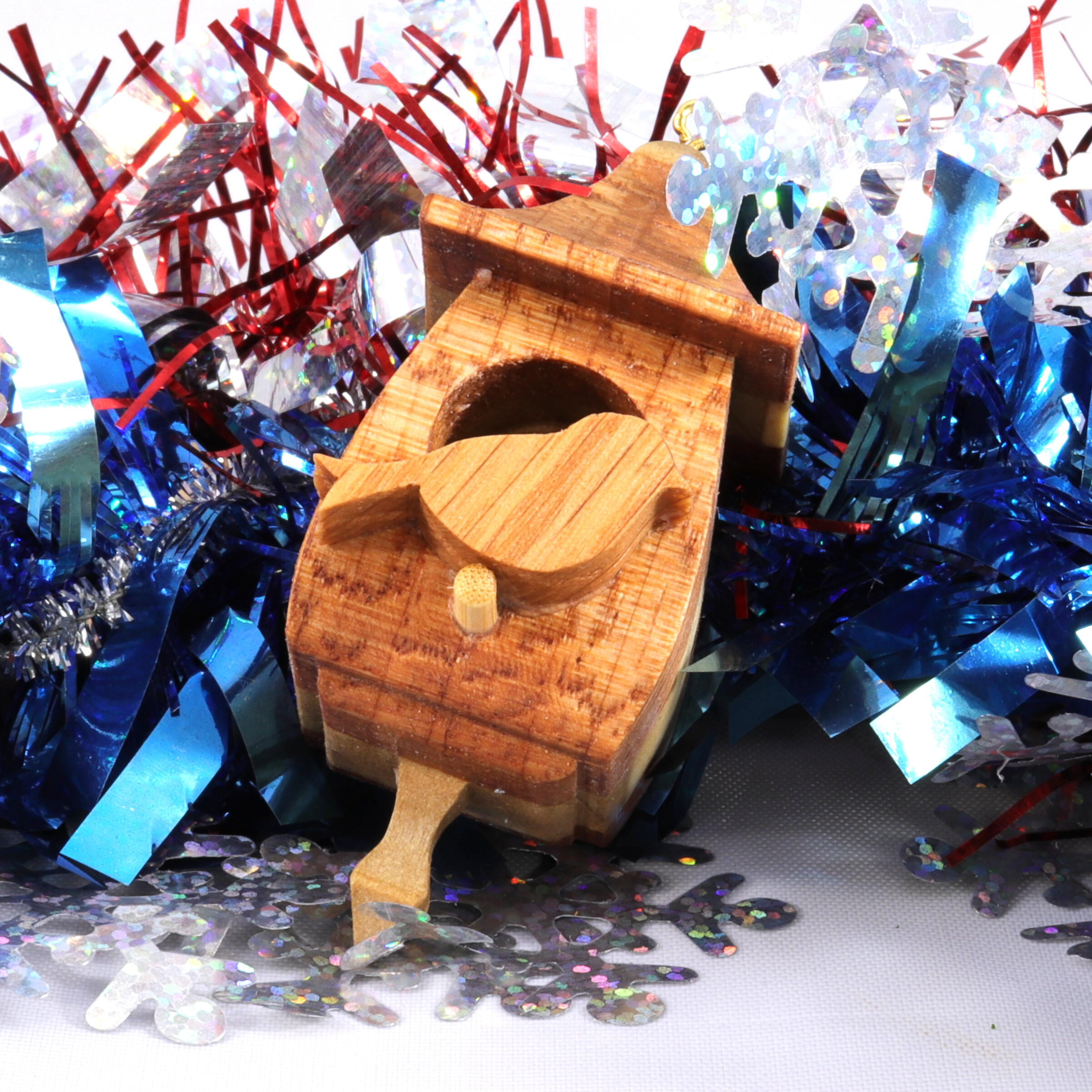 Birdhouse Christmas Tree Ornament, Handmade Collectable