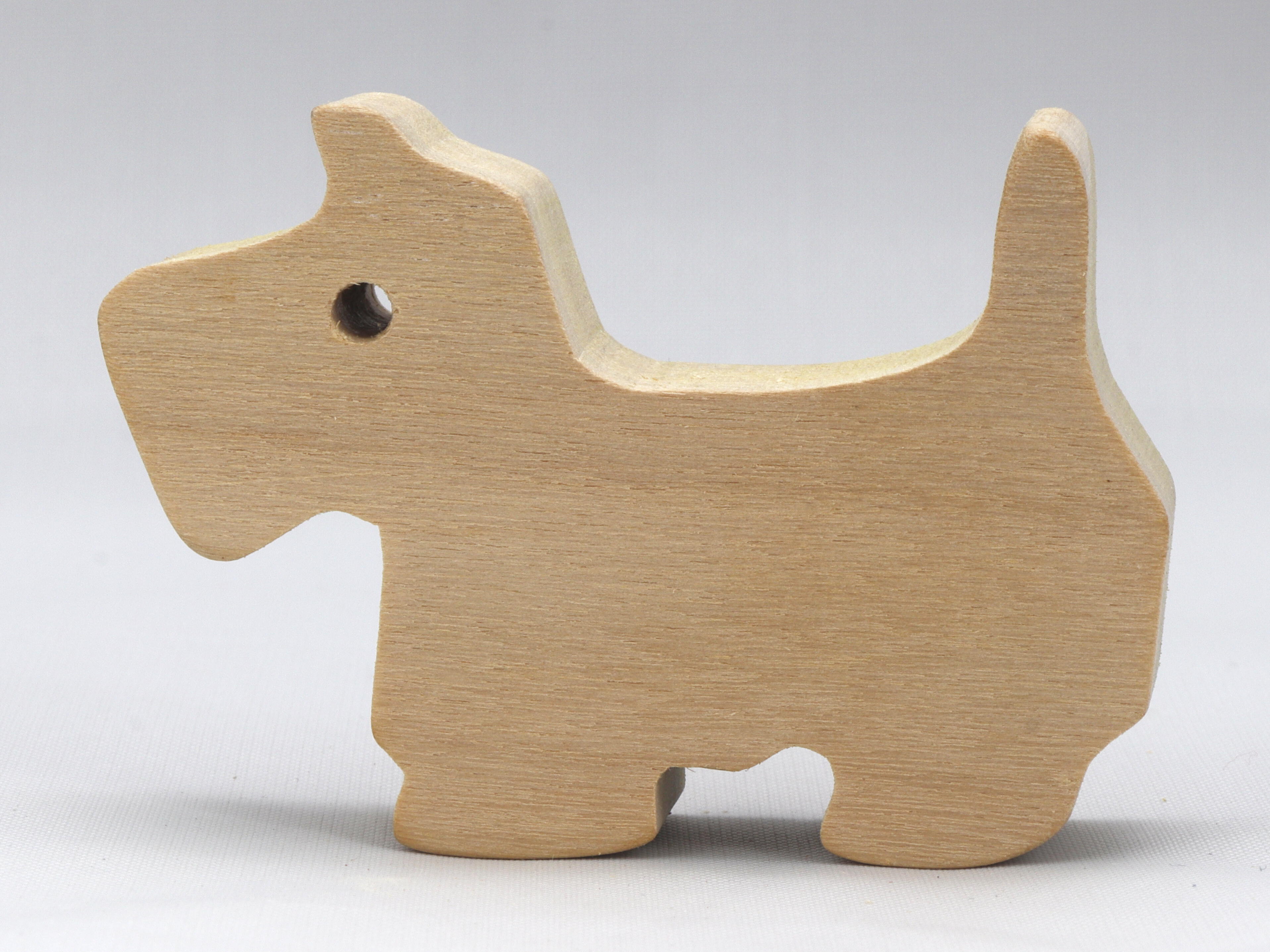 Handmade Wood Toy Puppy Cutout Scottish Terrier Dog, Unfinished and Ready to Paint From My Itty Bitty Animal Collection