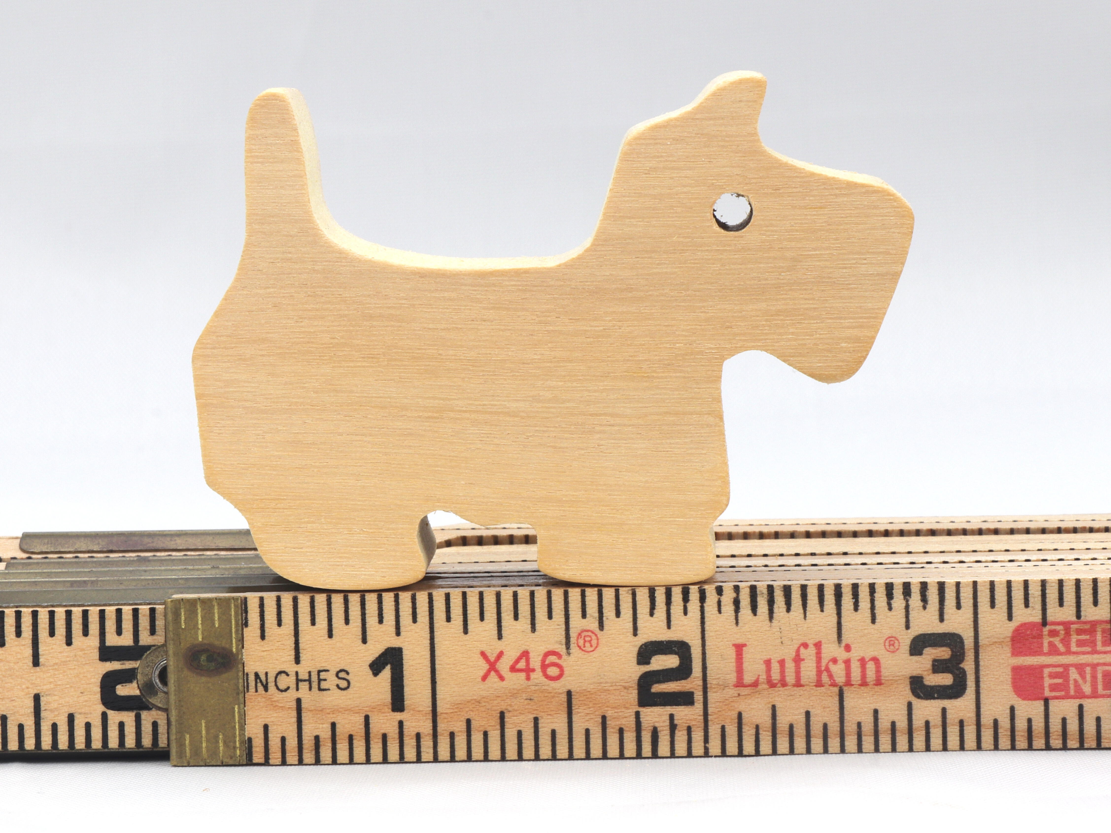 Handmade Wood Toy Puppy Cutout Scottish Terrier Dog, Unfinished and Ready to Paint From My Itty Bitty Animal Collection