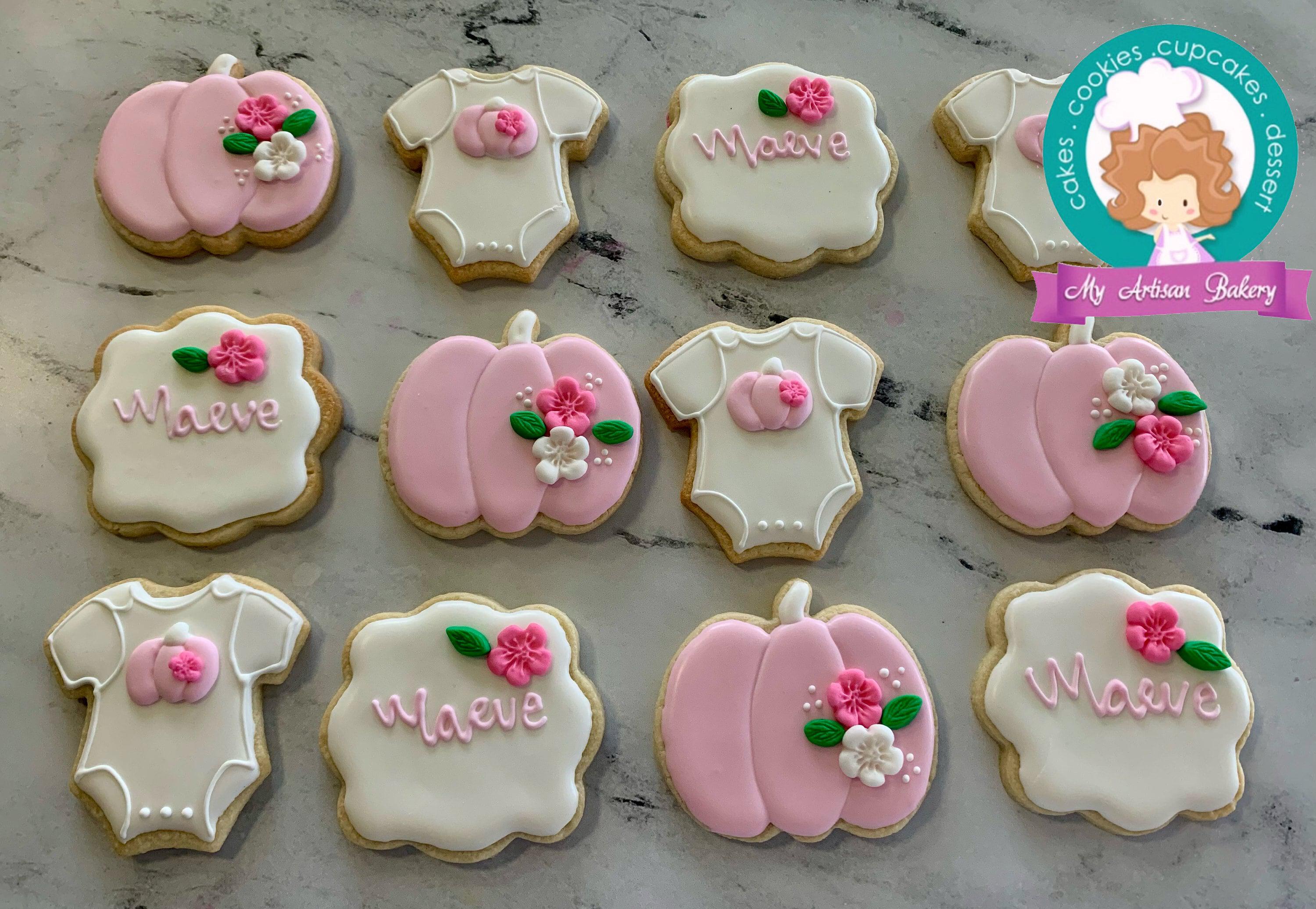 Products Pumpkin baby shower sugar cookies