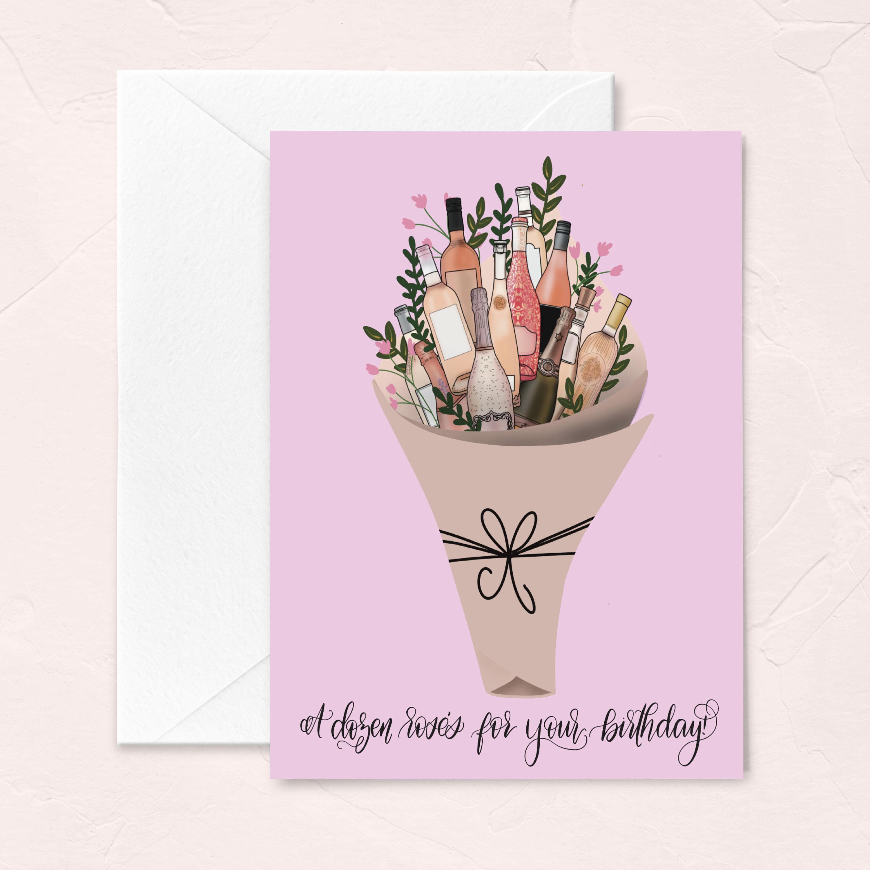 Wedding & Celebrations Greeting Cards Birthday Cards Wine