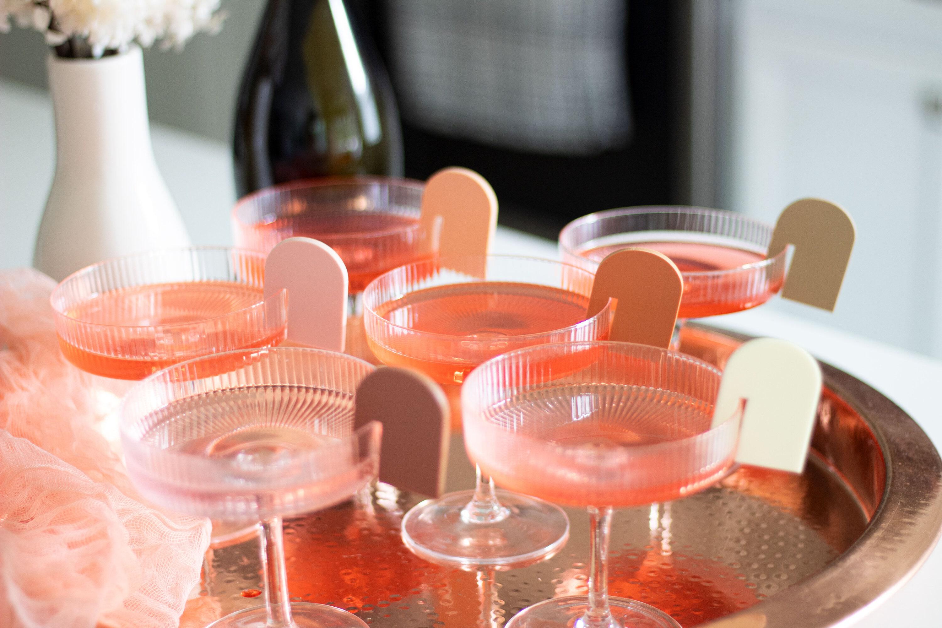 Boho Arch Wine Glass Markers