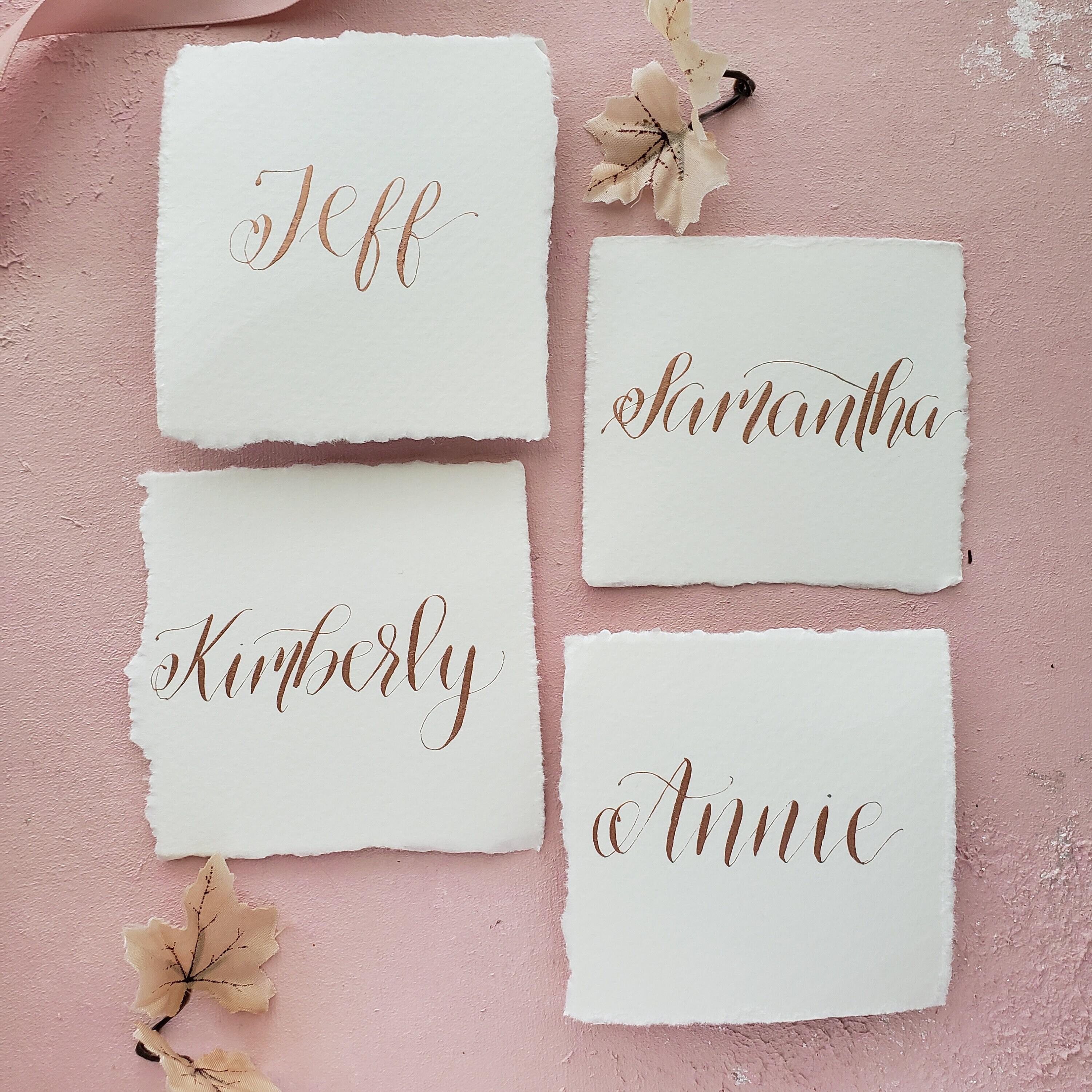 Calligraphy Watercolor Escort/Place Cards