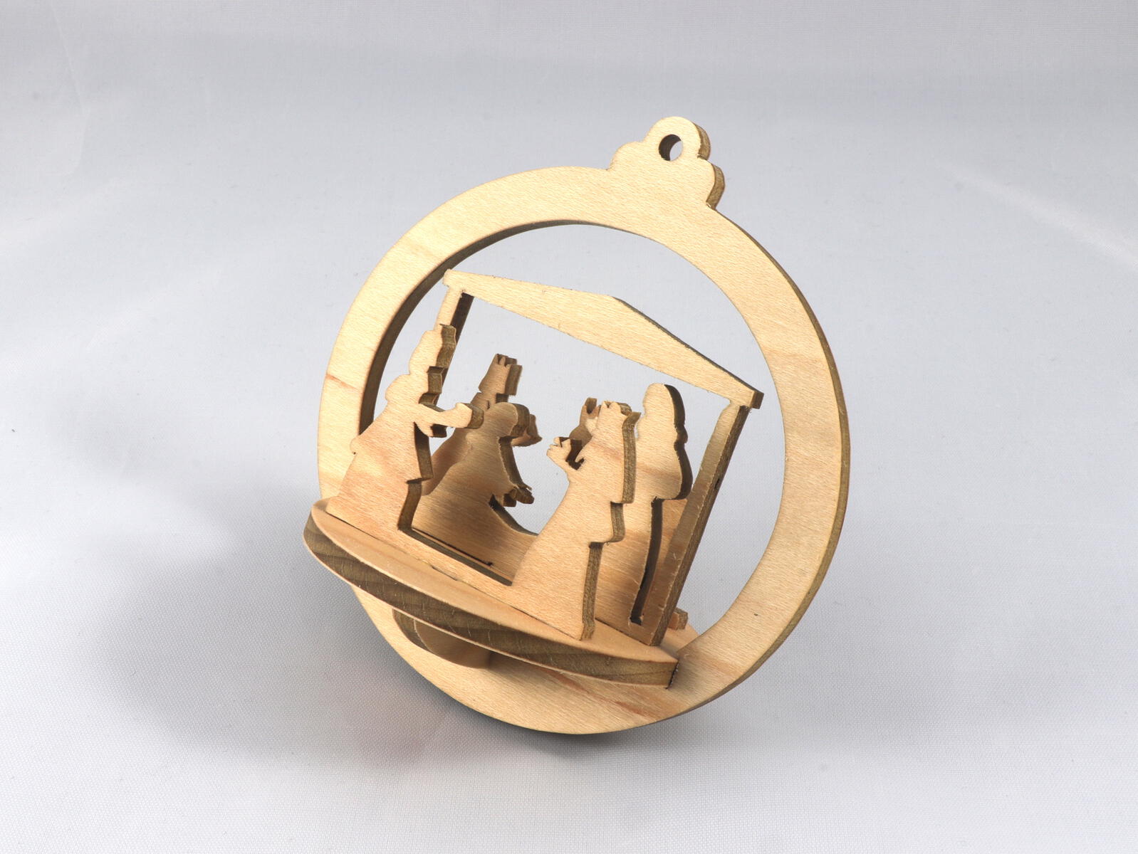 Nativity 3D Christmas Tree Ornament, Handmade and Finished In The USA