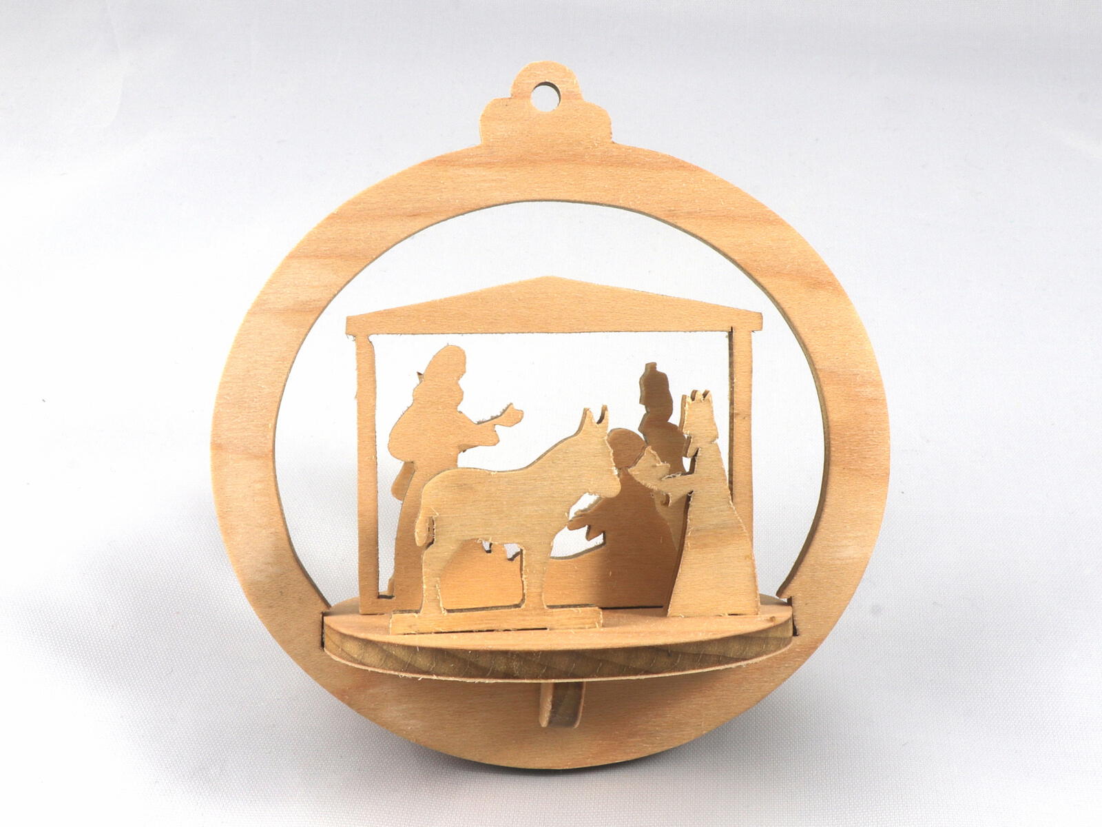 Nativity 3D Christmas Tree Ornament, Handmade and Finished In The USA