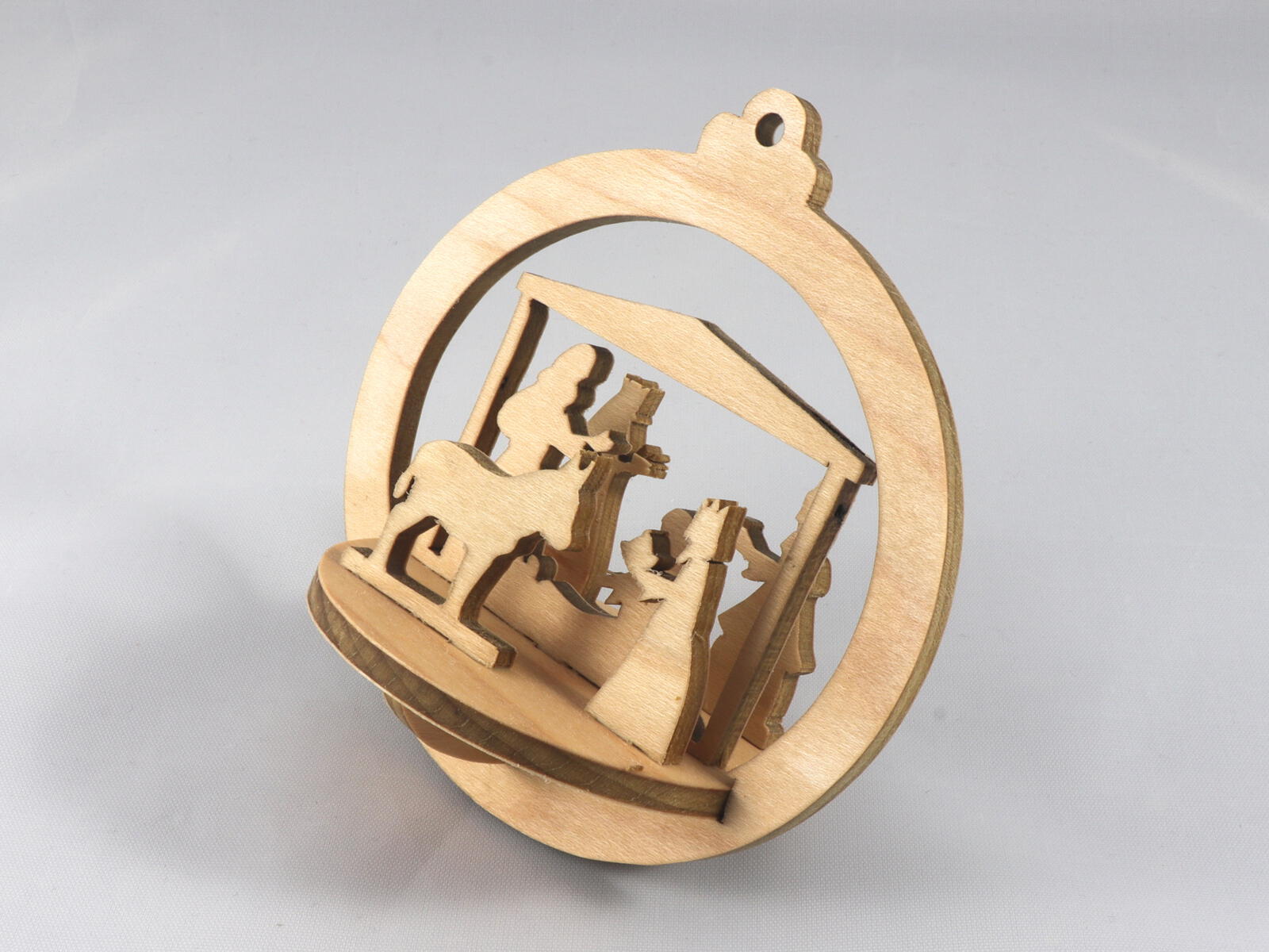 Nativity 3D Christmas Tree Ornament, Handmade and Finished In The USA