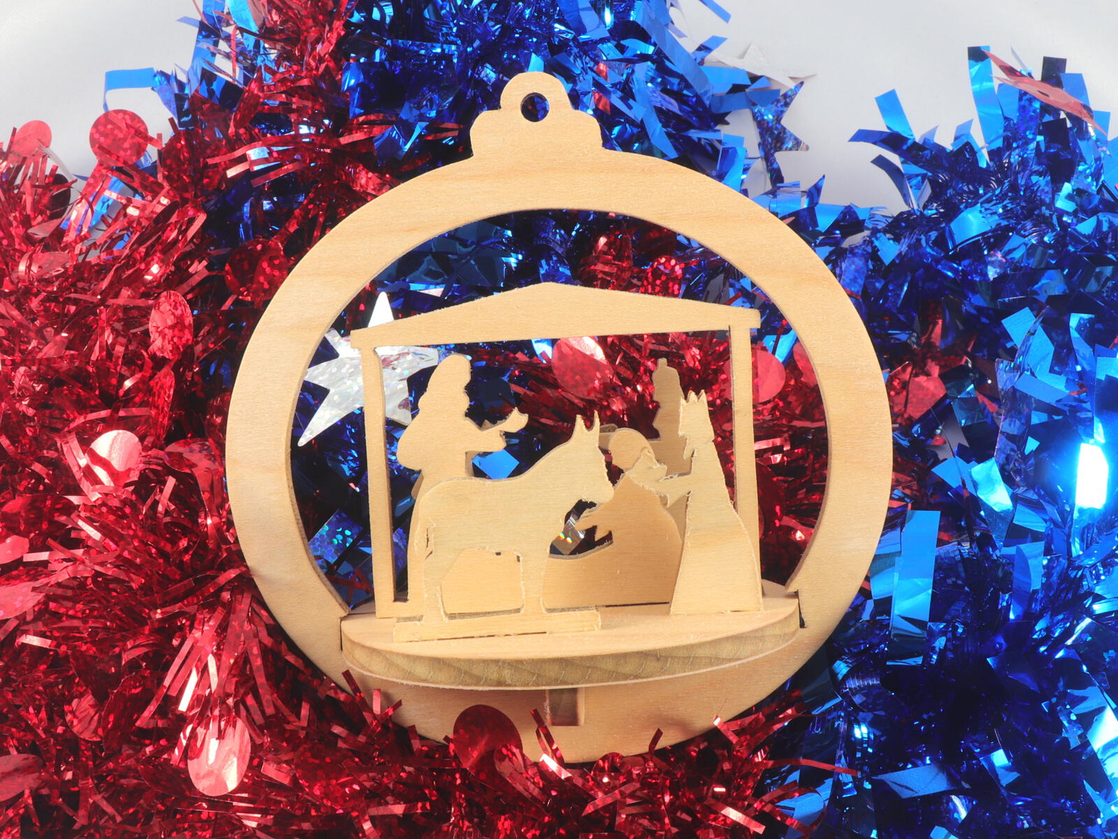 Nativity 3D Christmas Tree Ornament, Handmade and Finished In The USA