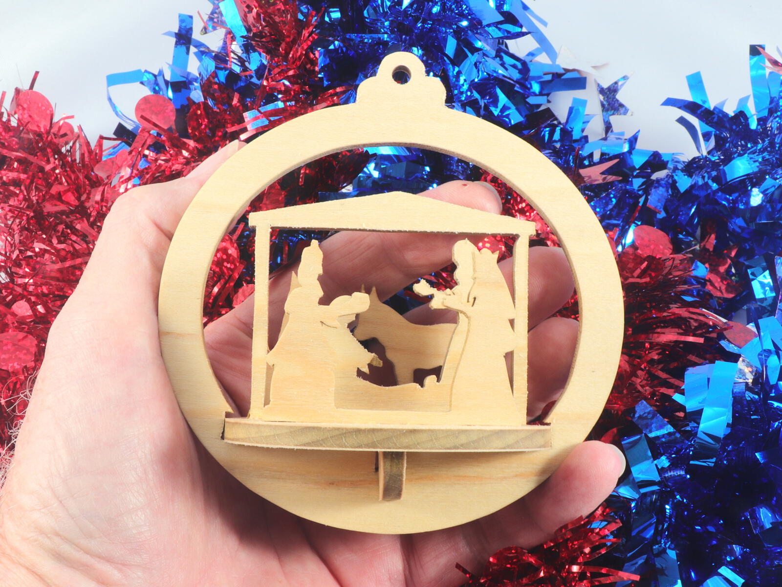Nativity 3D Christmas Tree Ornament, Handmade and Finished In The USA